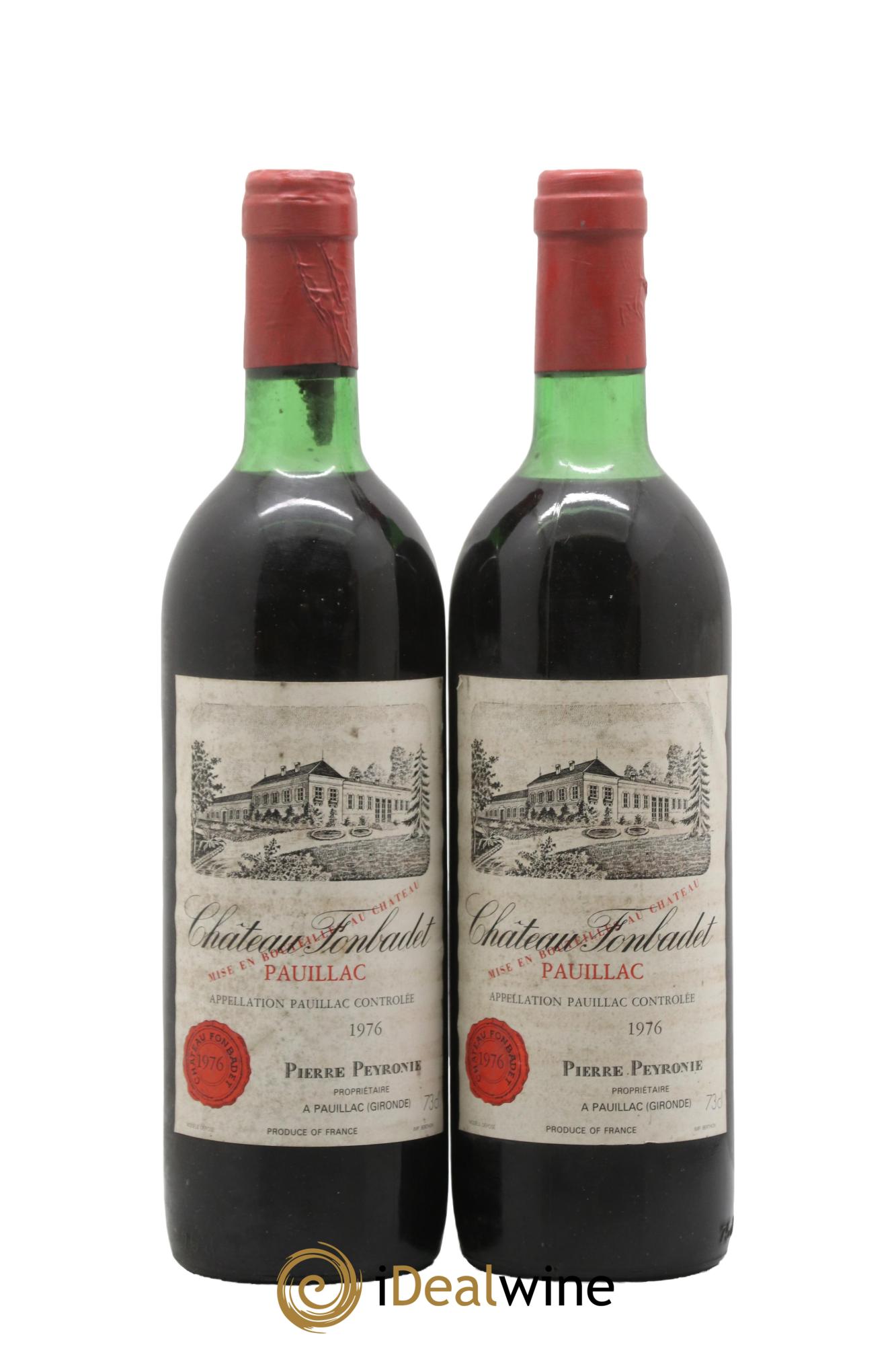 Château Fonbadet 1976 - Posten von 2 Flaschen - 0