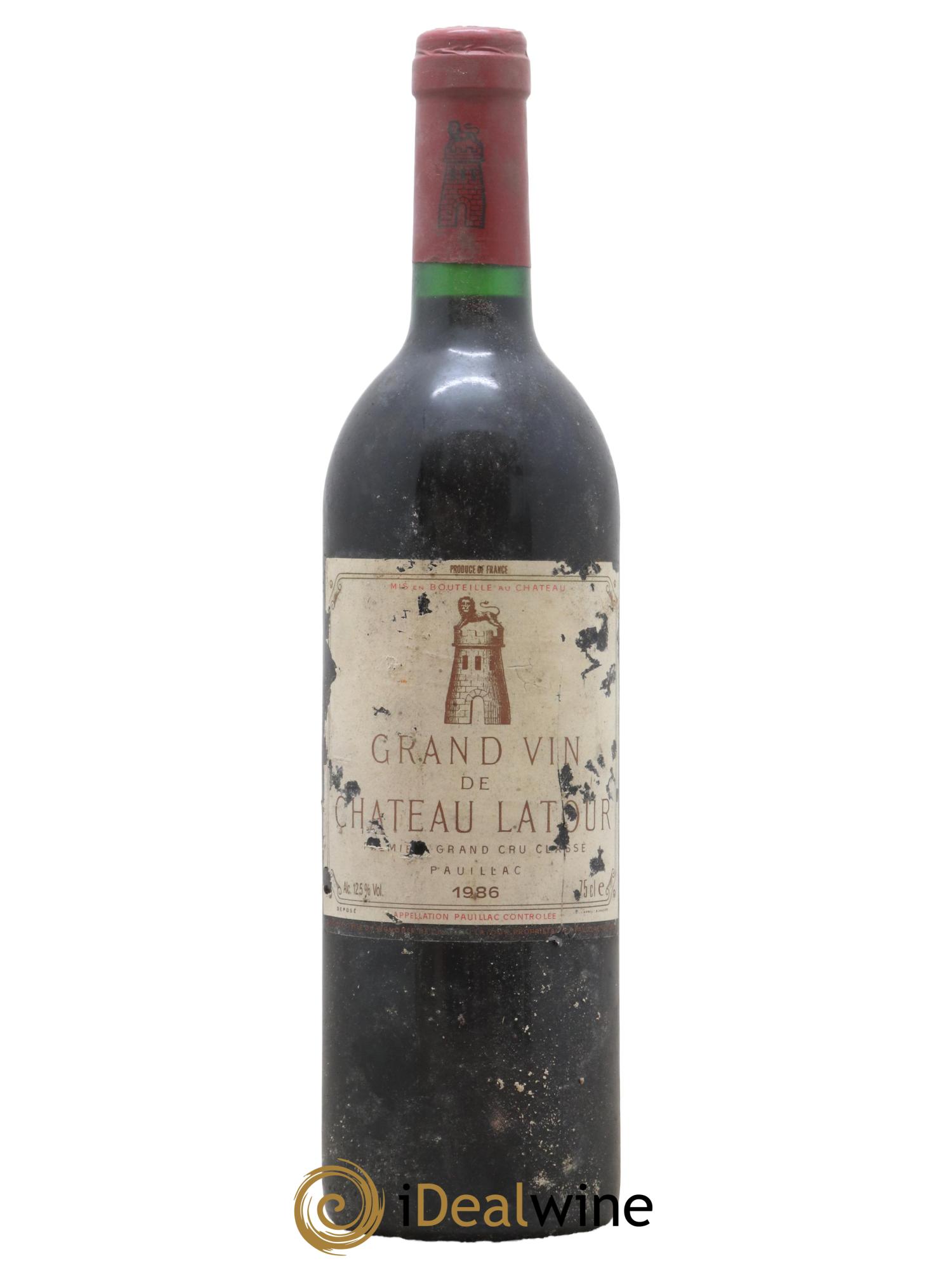 Château Latour 1er Grand Cru Classé 1986 - Lot de 1 bouteille - 0