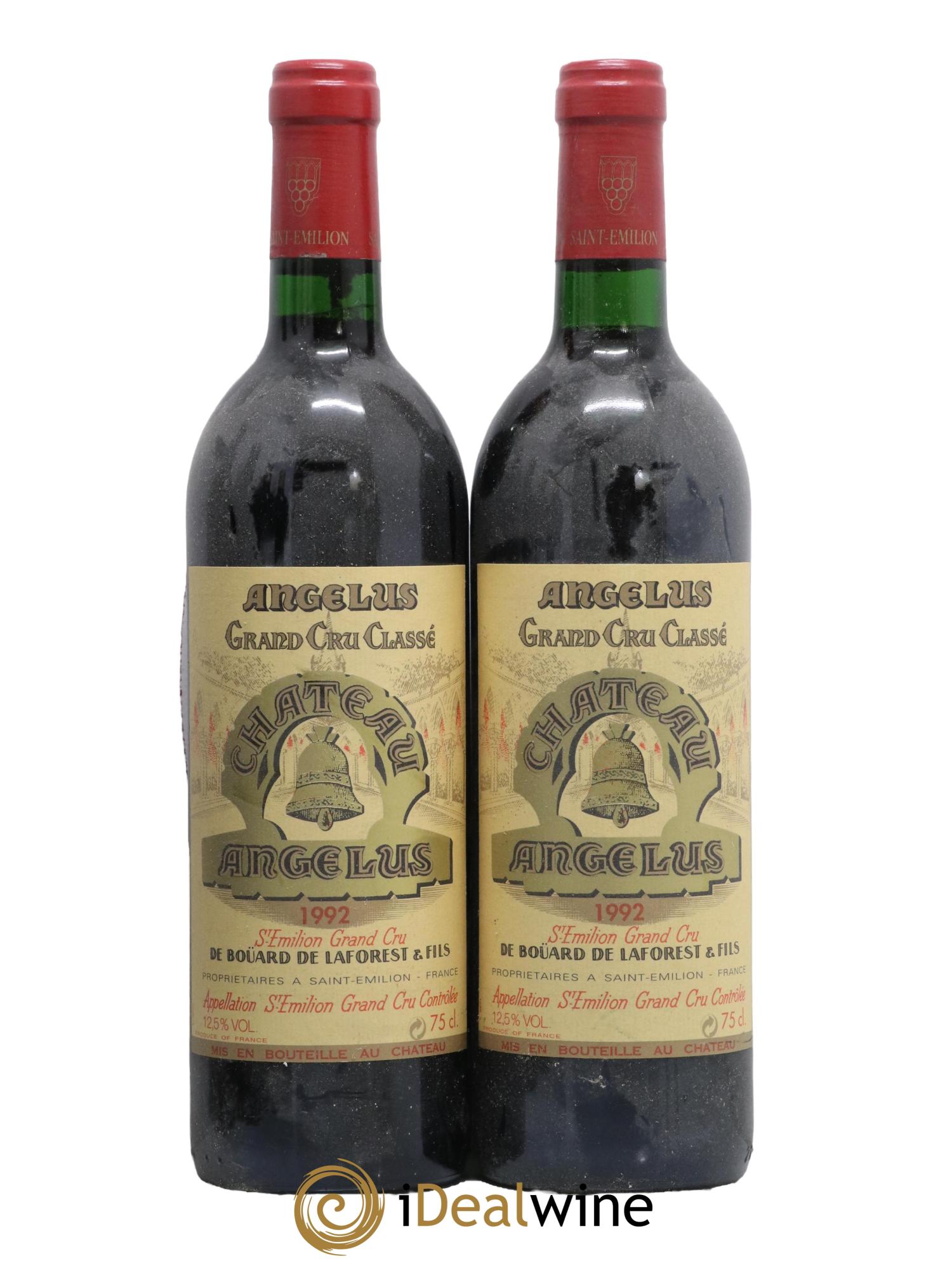 Château Angélus 1er Grand Cru Classé A 1992 - Lot de 2 bouteilles - 0