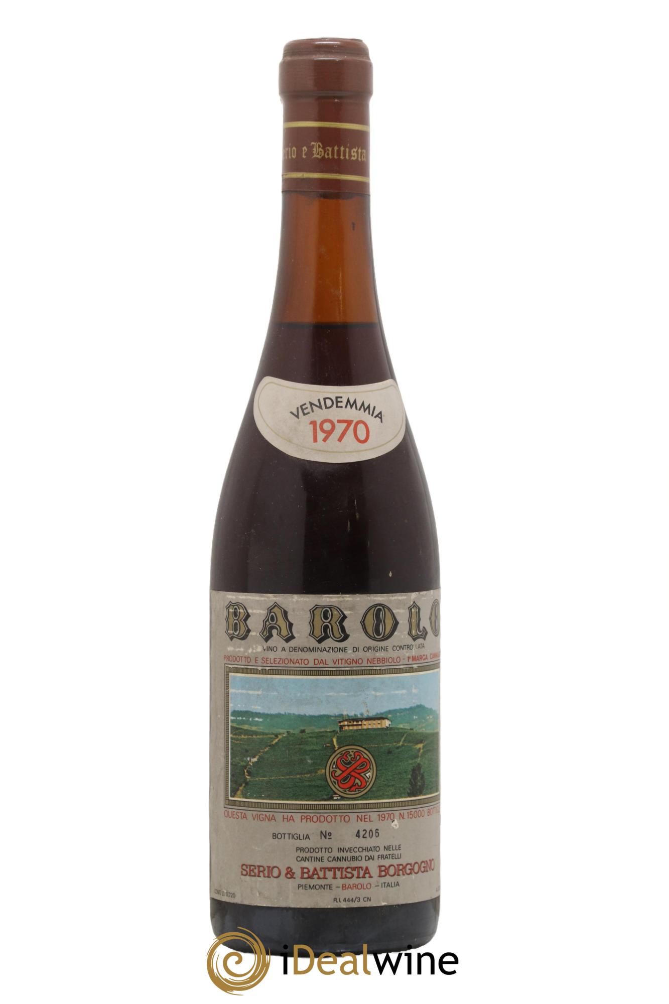 Barolo Serio E Battista Borgogno 1970 - Lot de 1 bouteille - 0
