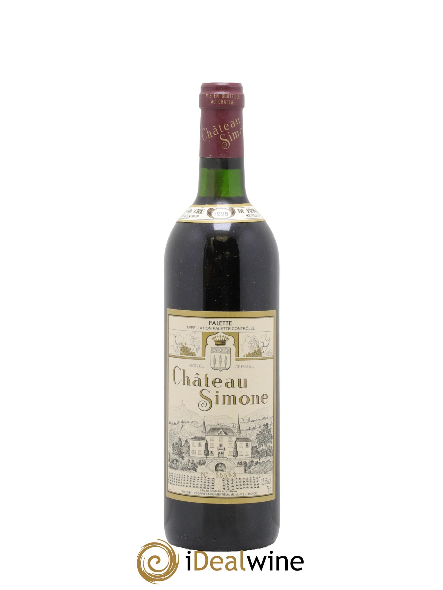 Palette Château Simone Famille Rougier 1998 - Lot de 1 bouteille - 0