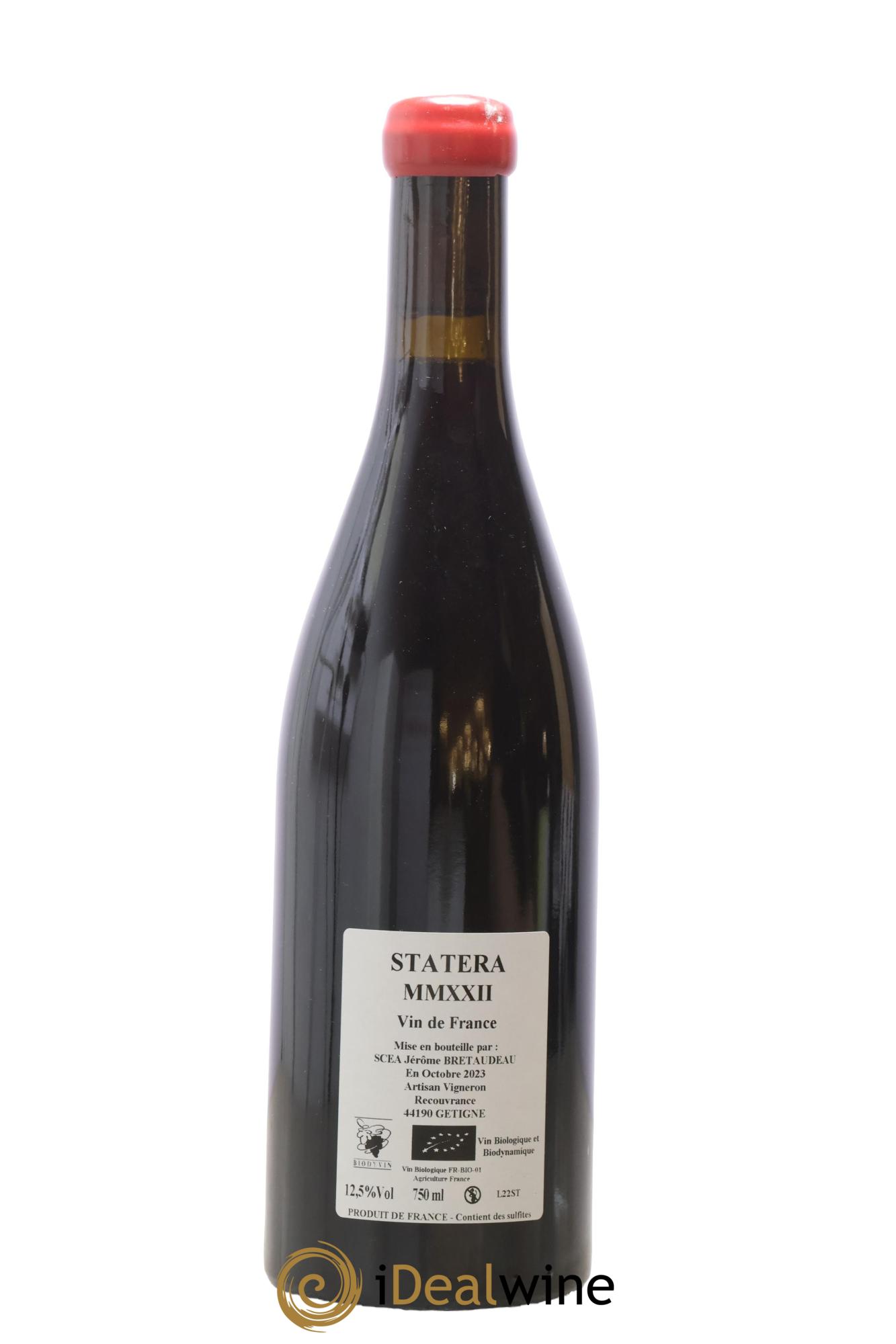 Vin de France Statera Jérôme Bretaudeau - Domaine de Bellevue 2022 - Lotto di 1 bottiglia - 1
