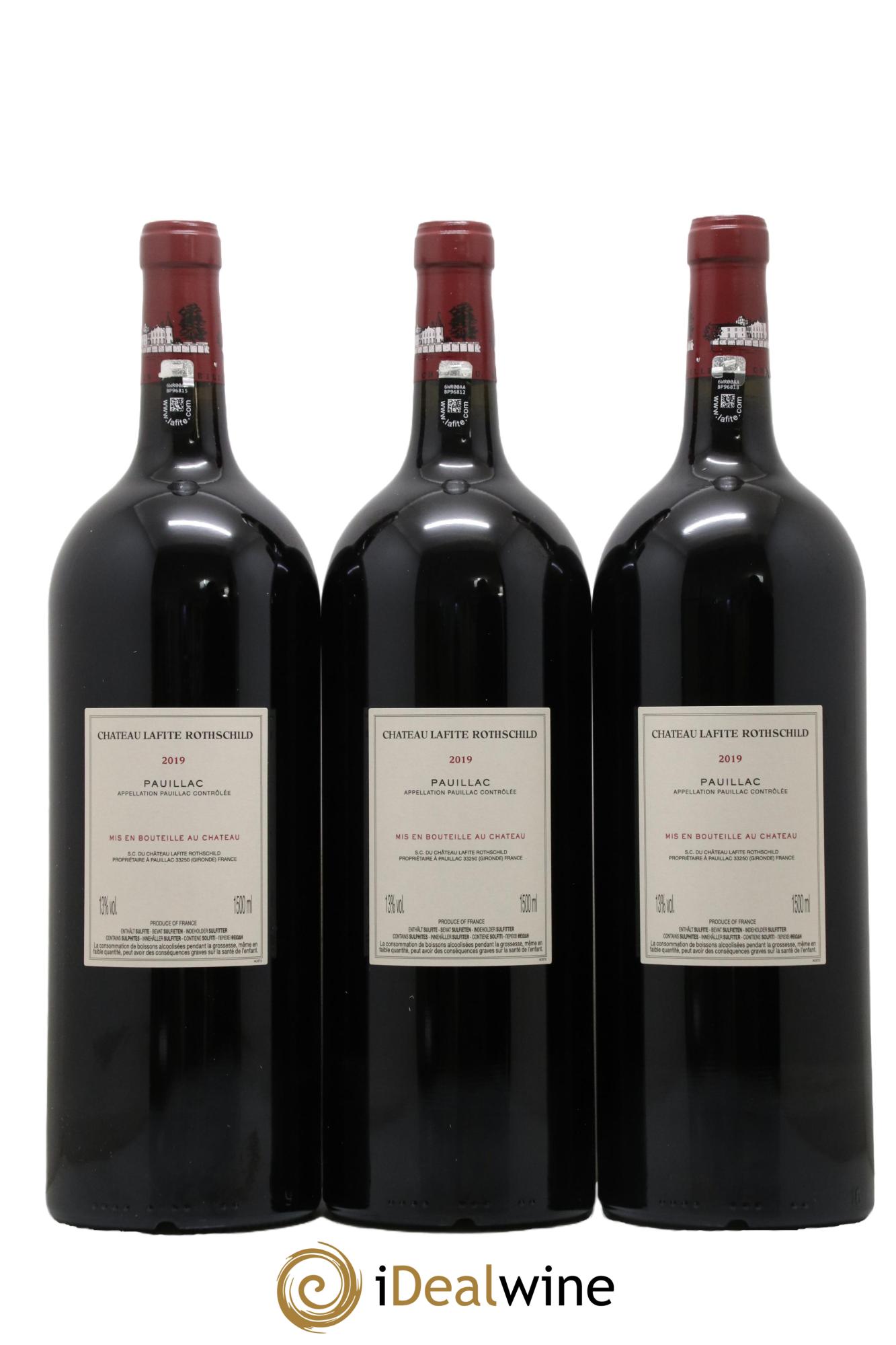 Château Lafite Rothschild 1er Grand Cru Classé 2019 - Lot de 3 magnums - 1