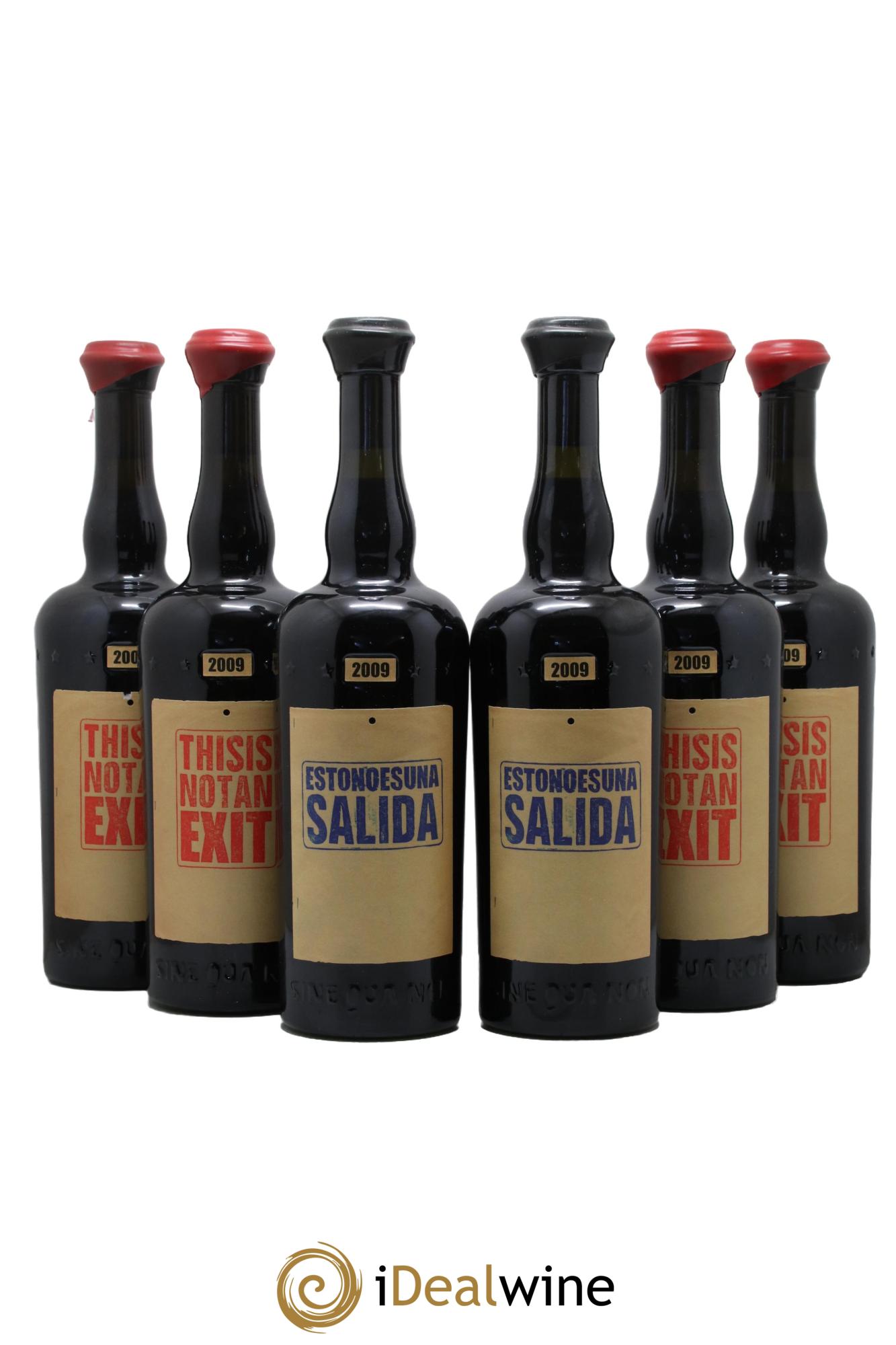 USA Santa Rita Hills Eleven Confession This Is Not An Exit 4 Syrah et 2 Grenache Sine Qua Non 2009 - Lot de 6 bouteilles - 0