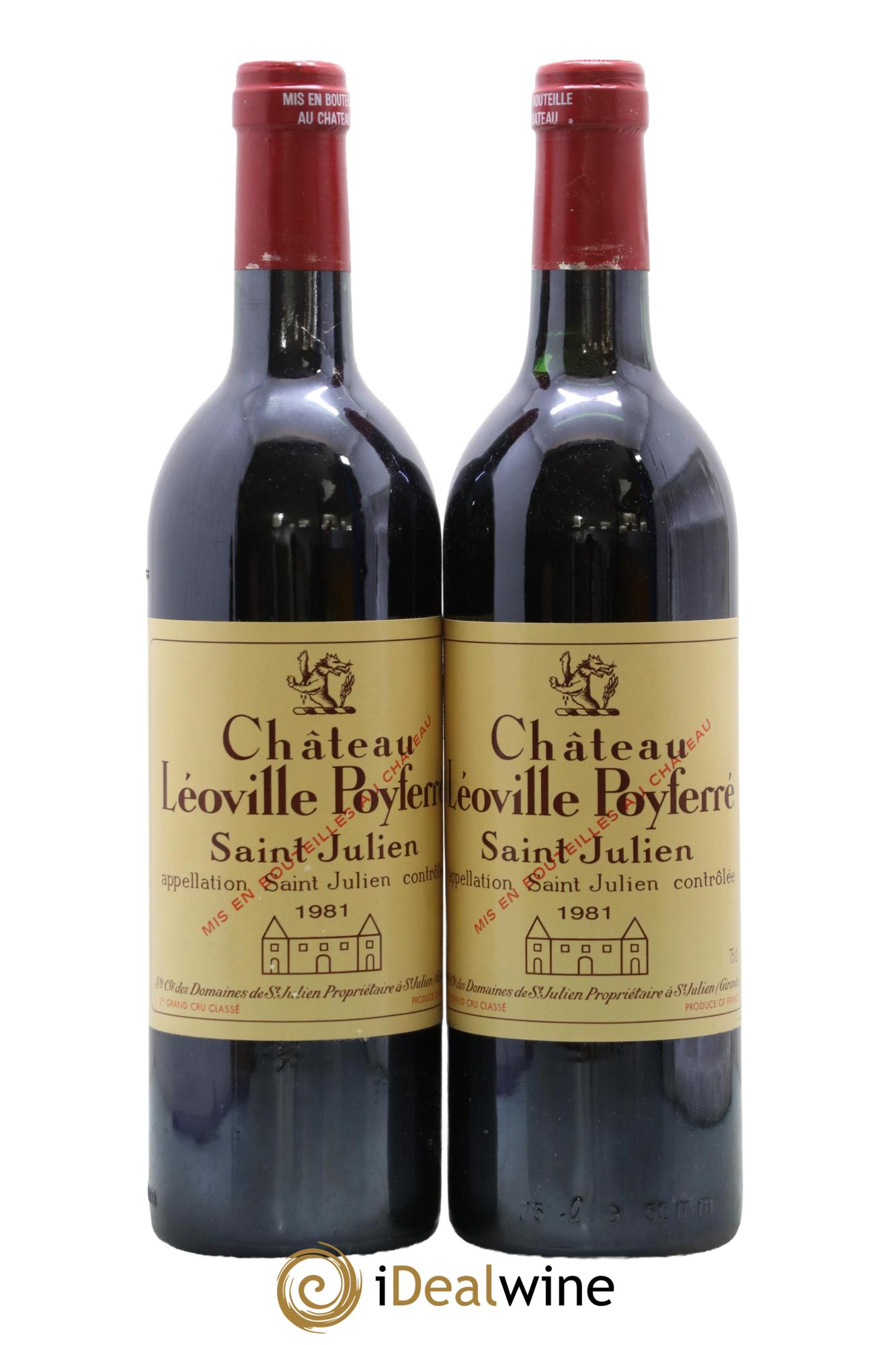 Château Léoville Poyferré 2ème Grand Cru Classé 1981 - Lot de 2 bouteilles - 0