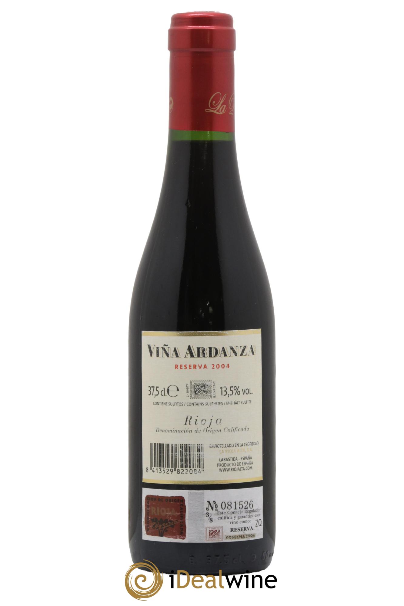 Rioja DOCa Vina Ardanza Reserva La Rioja Alta 2004 - Lot of 1 half-bottle - 1