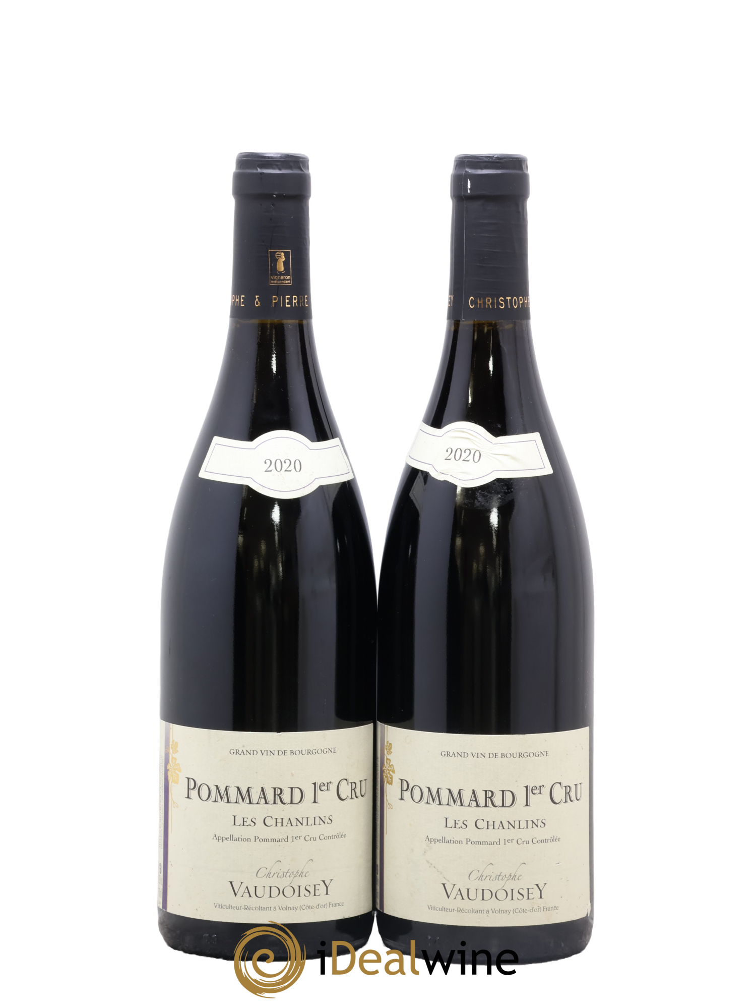 Pommard 1er Cru Les Chanlins Christophe Vaudoisey 2020 - Lotto di 2 bottiglie - 0