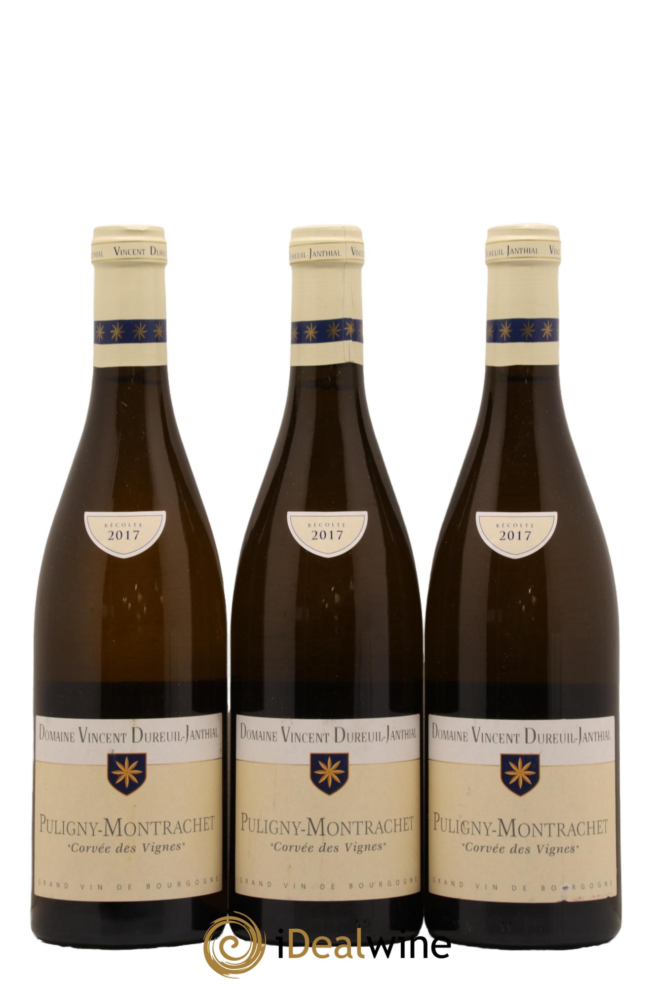Puligny-Montrachet Corvées des Vignes Vincent Dureuil-Janthial 2017 - Lot de 3 bouteilles - 0
