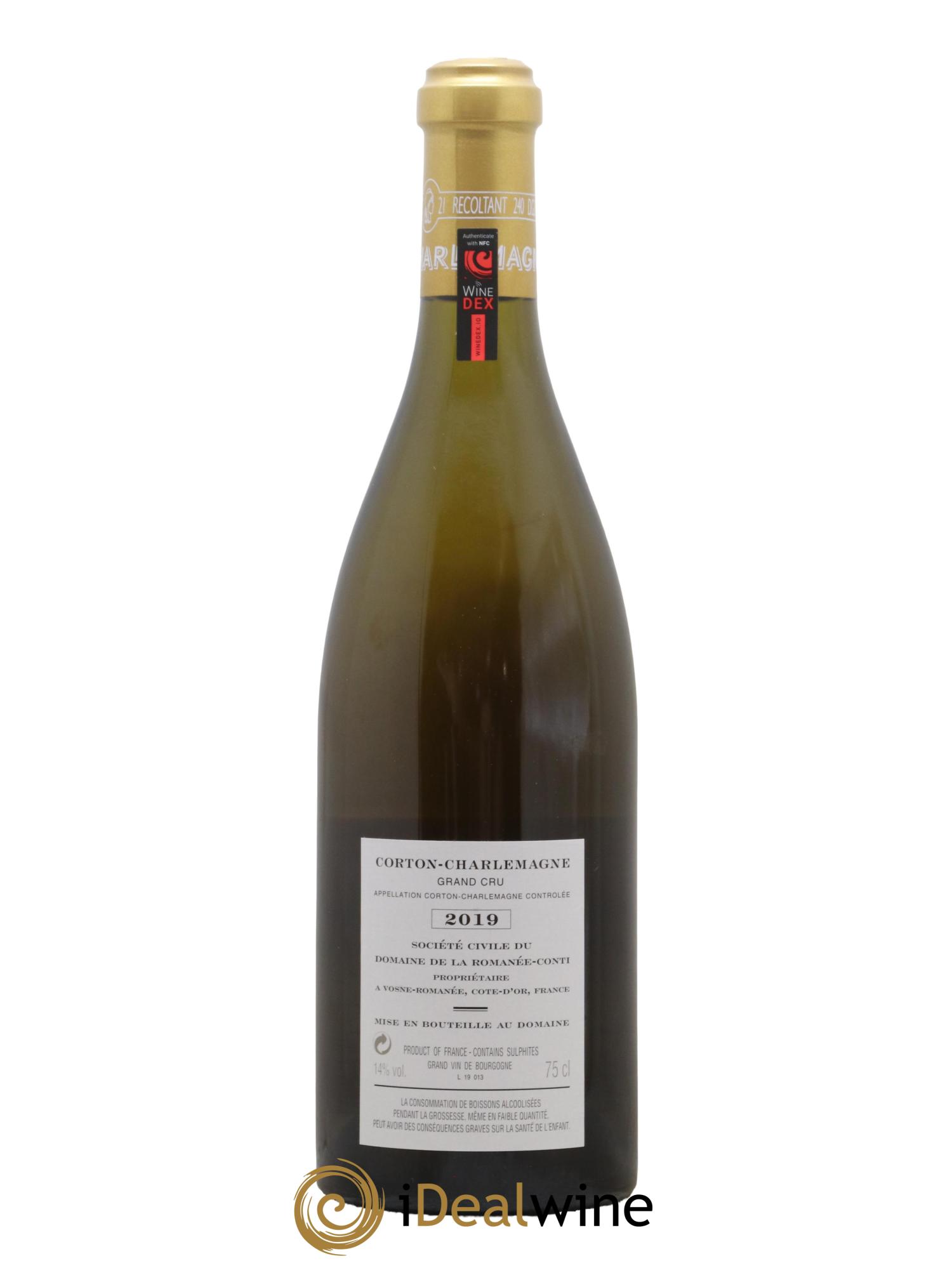 Corton-Charlemagne Grand Cru Domaine de la Romanée-Conti 2019 - Lot de 1 bouteille - 1