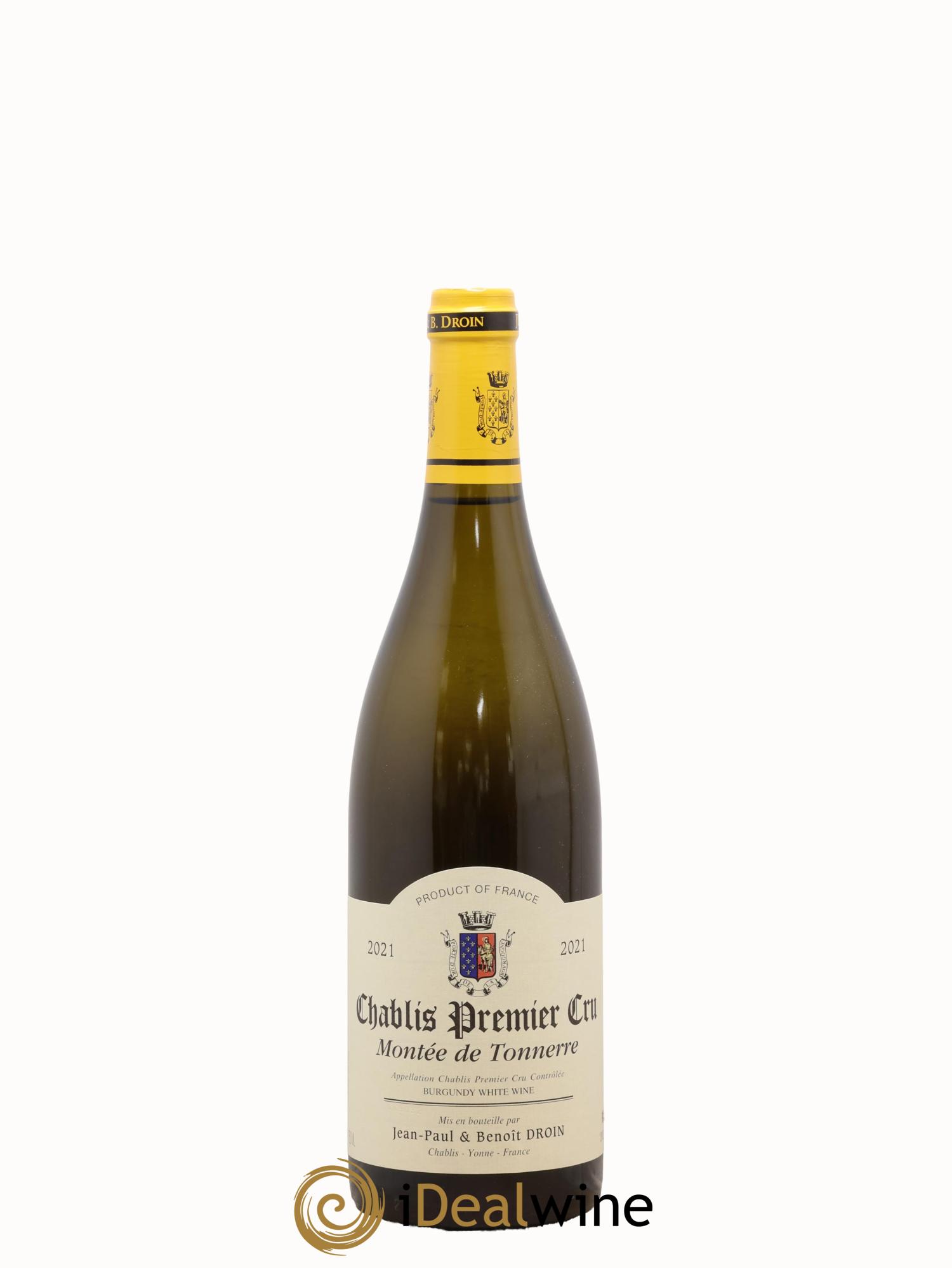 Chablis 1er Cru Montée de Tonnerre Jean-Paul & Benoît Droin (Domaine) 2021 - Lot de 1 bouteille - 0