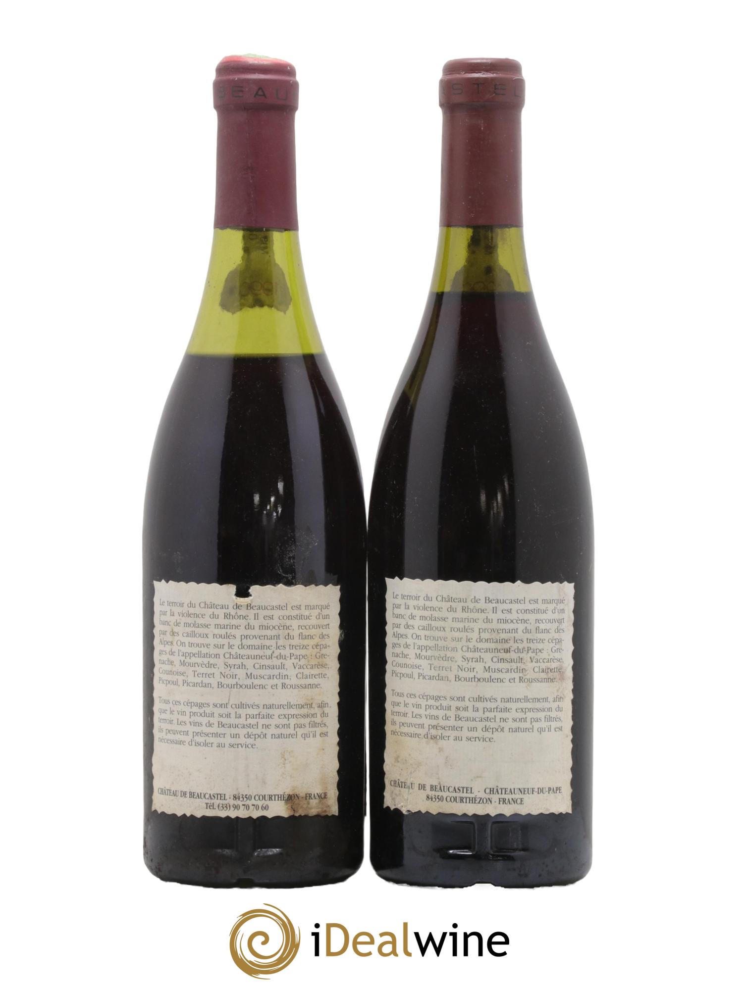 Châteauneuf-du-Pape Château de Beaucastel Famille Perrin 1990 - Lot de 2 bouteilles - 1