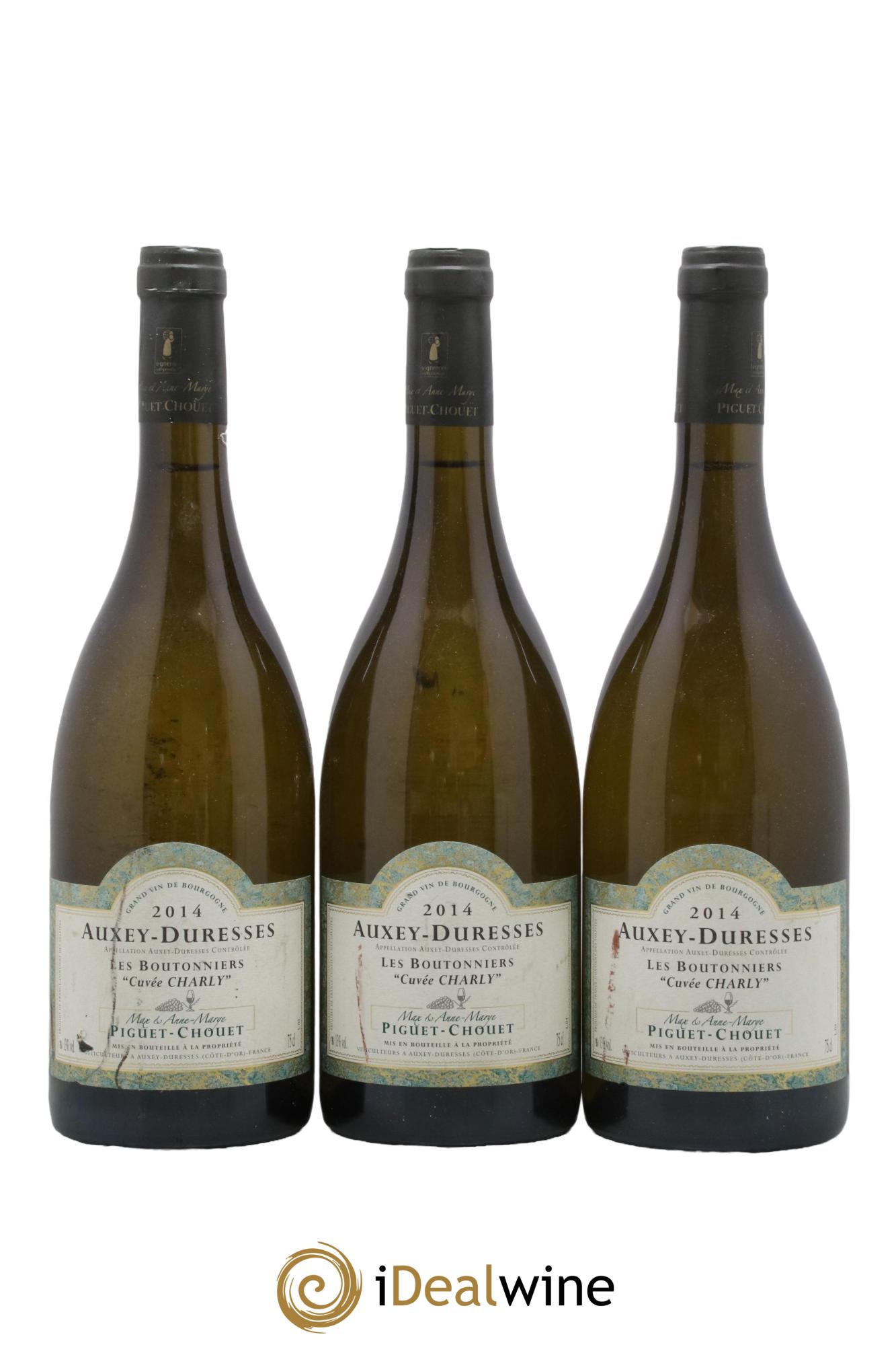 Auxey-Duresses Les Boutonniers Cuvée Charly Piguet-Chouet 2014 - Lot de 3 bouteilles - 0