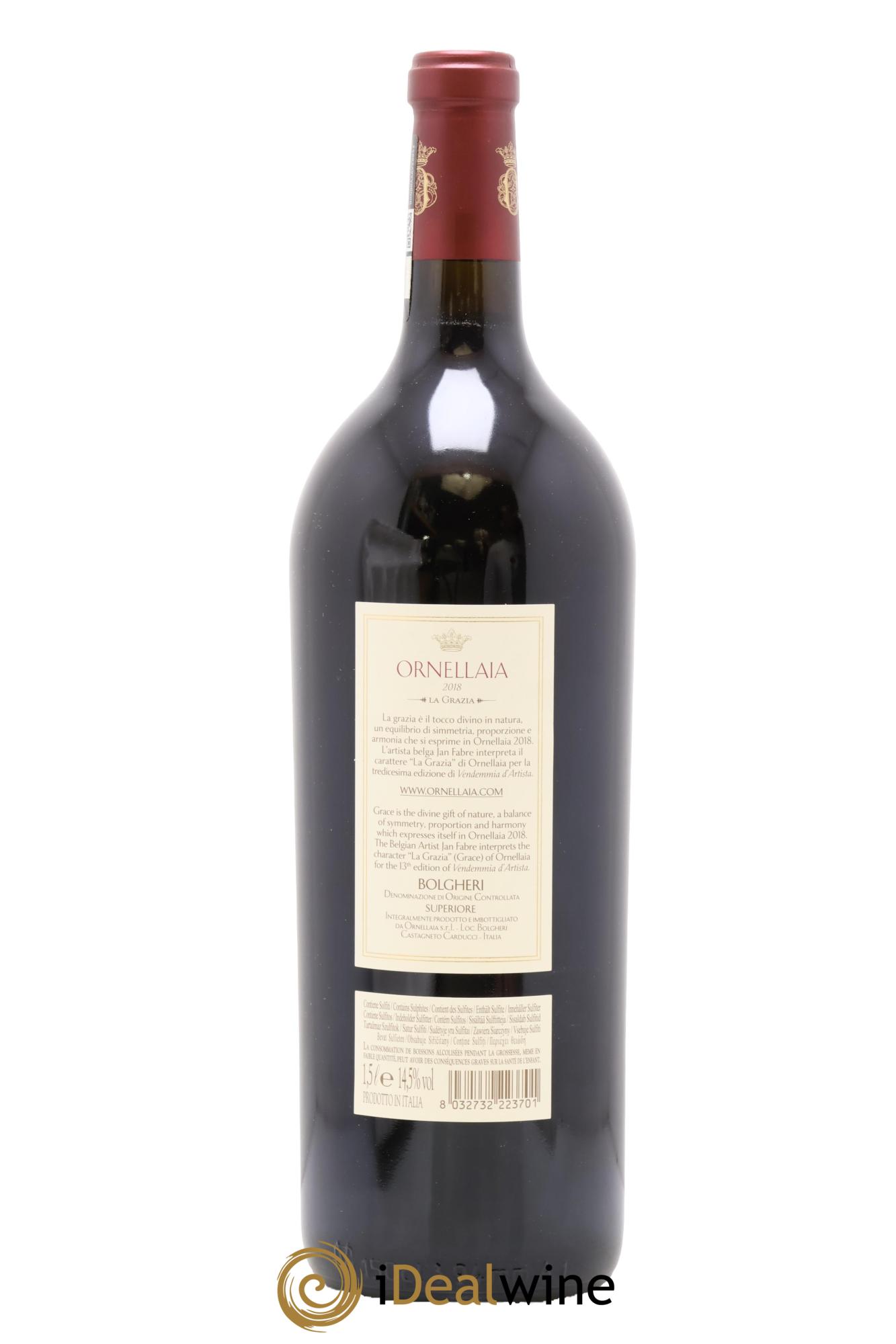 Bolgheri DOC Superiore Ornellaia Tenuta Dell'Ornellaia - Frescobaldi 2018 - Lot de 1 magnum - 1