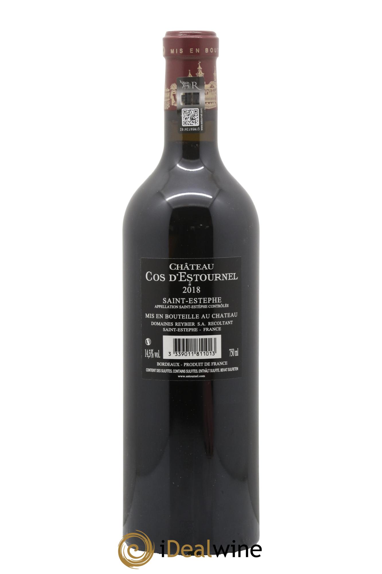 Cos d'Estournel 2ème Grand Cru Classé 2018 - Lot of 1 bottle - 1