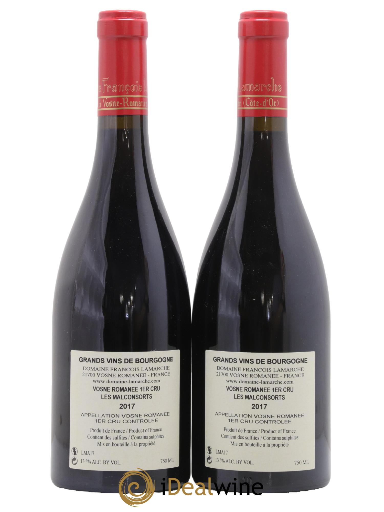 Vosne-Romanée 1er Cru Les Malconsorts Lamarche (Domaine)  2017 - Lot de 2 bouteilles - 1