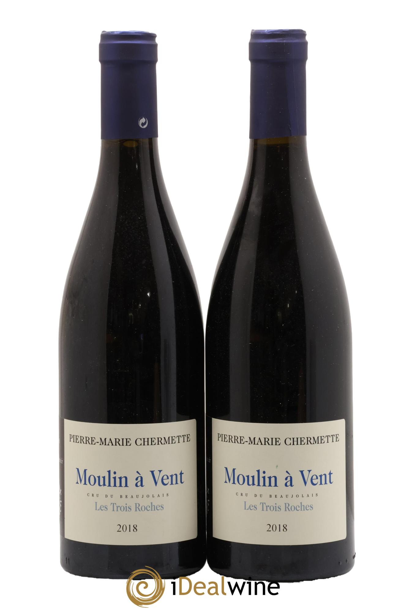 Moulin-à-Vent Les Trois Roches Domaine du Vissoux - P-M. Chermette 2018 - Posten von 2 Flaschen - 0