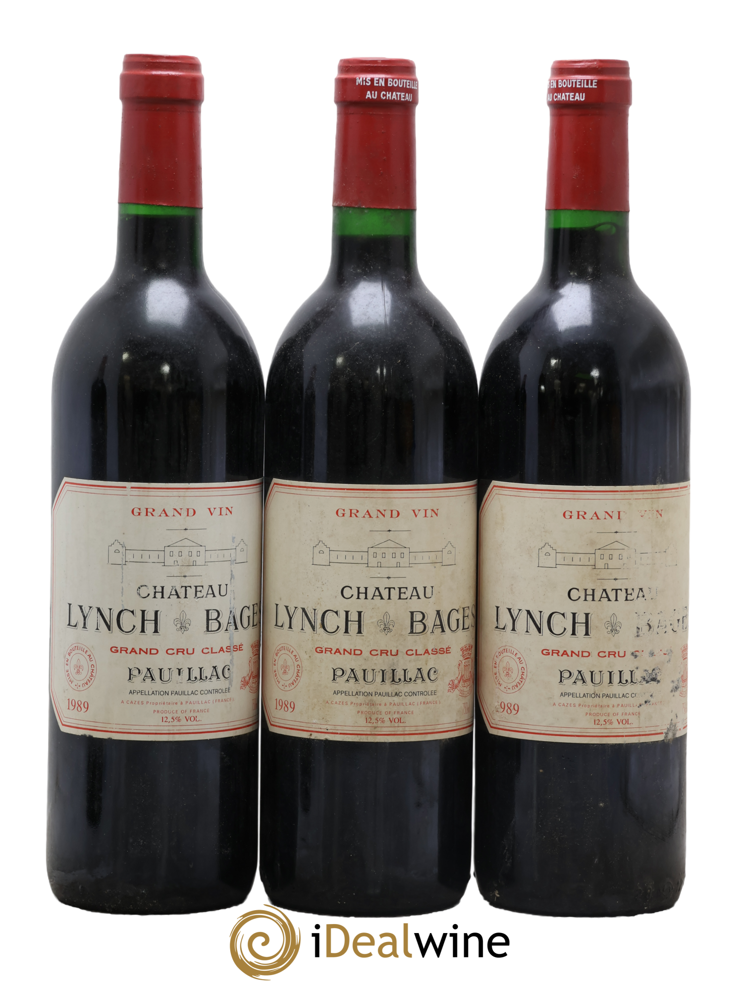 Château Lynch Bages 5ème Grand Cru Classé 1989 - Lot of 3 bottles - 0