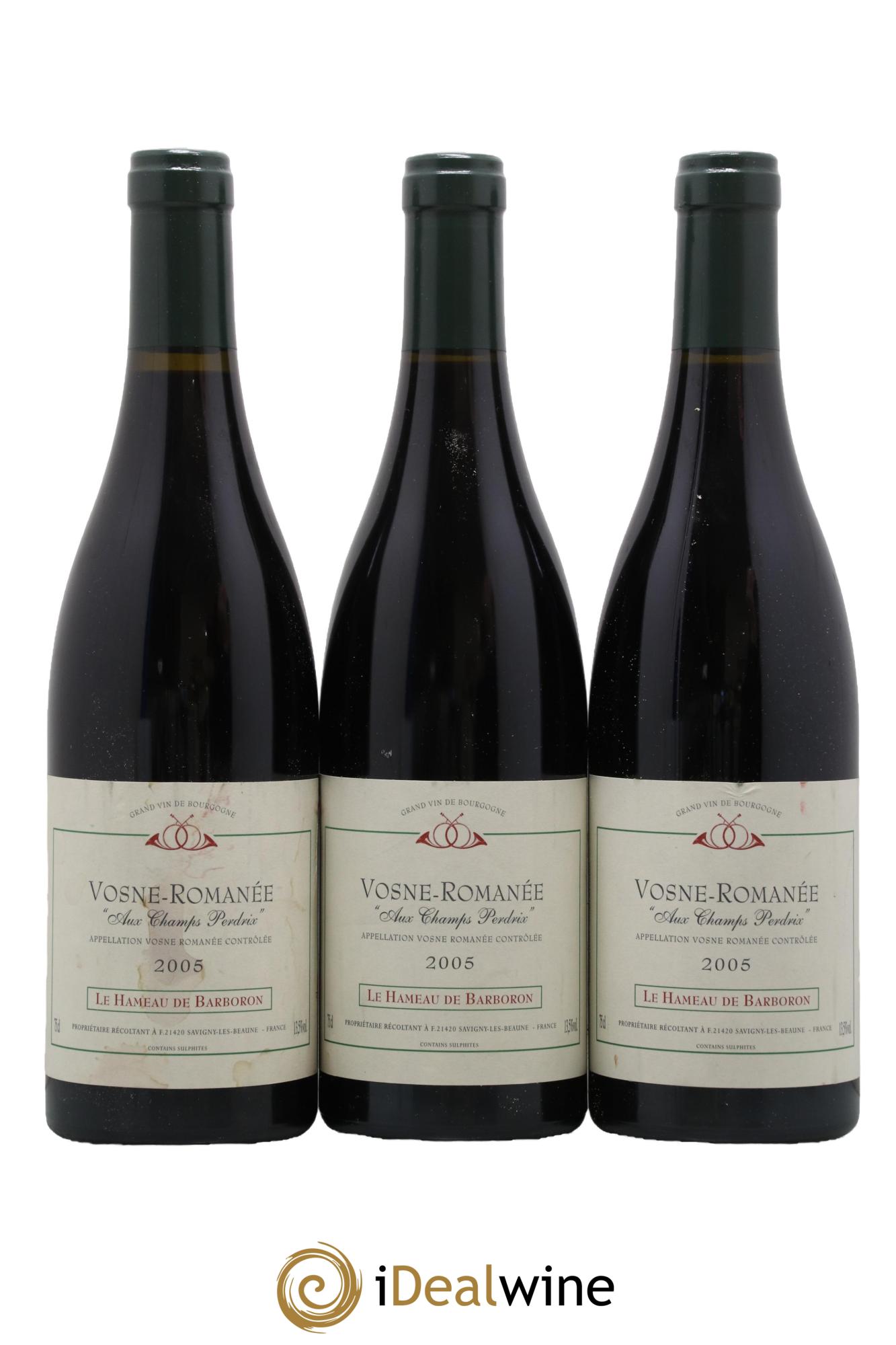 Vosne-Romanée Aux Champs Perdrix Le Hameau de Barboron 2005 - Lot de 3 bouteilles - 0