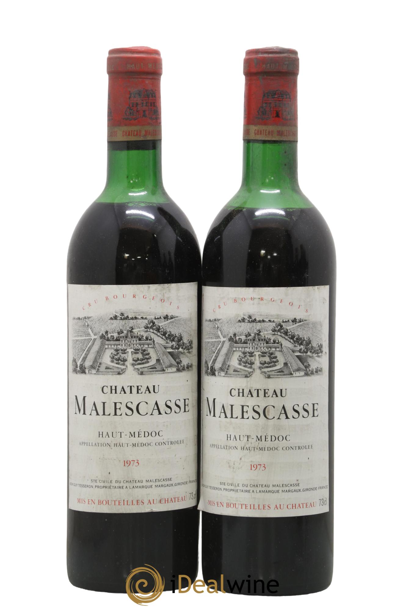 Château Malescasse Cru Bourgeois Exceptionnel  1973 - Lot de 2 bouteilles - 0