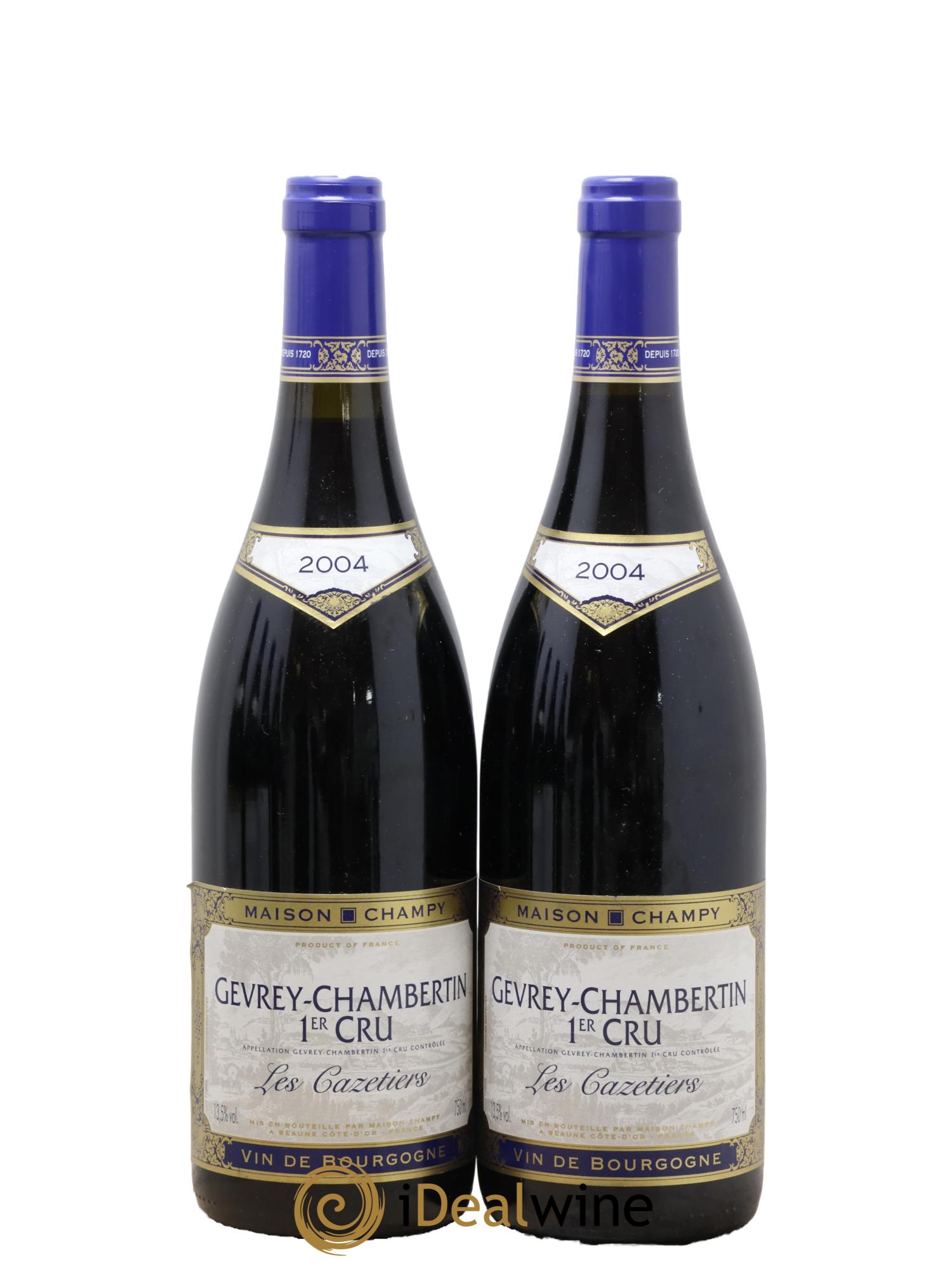 Gevrey-Chambertin 1er Cru Les Cazetiers Champy 2004 - Lot of 2 bottles - 0