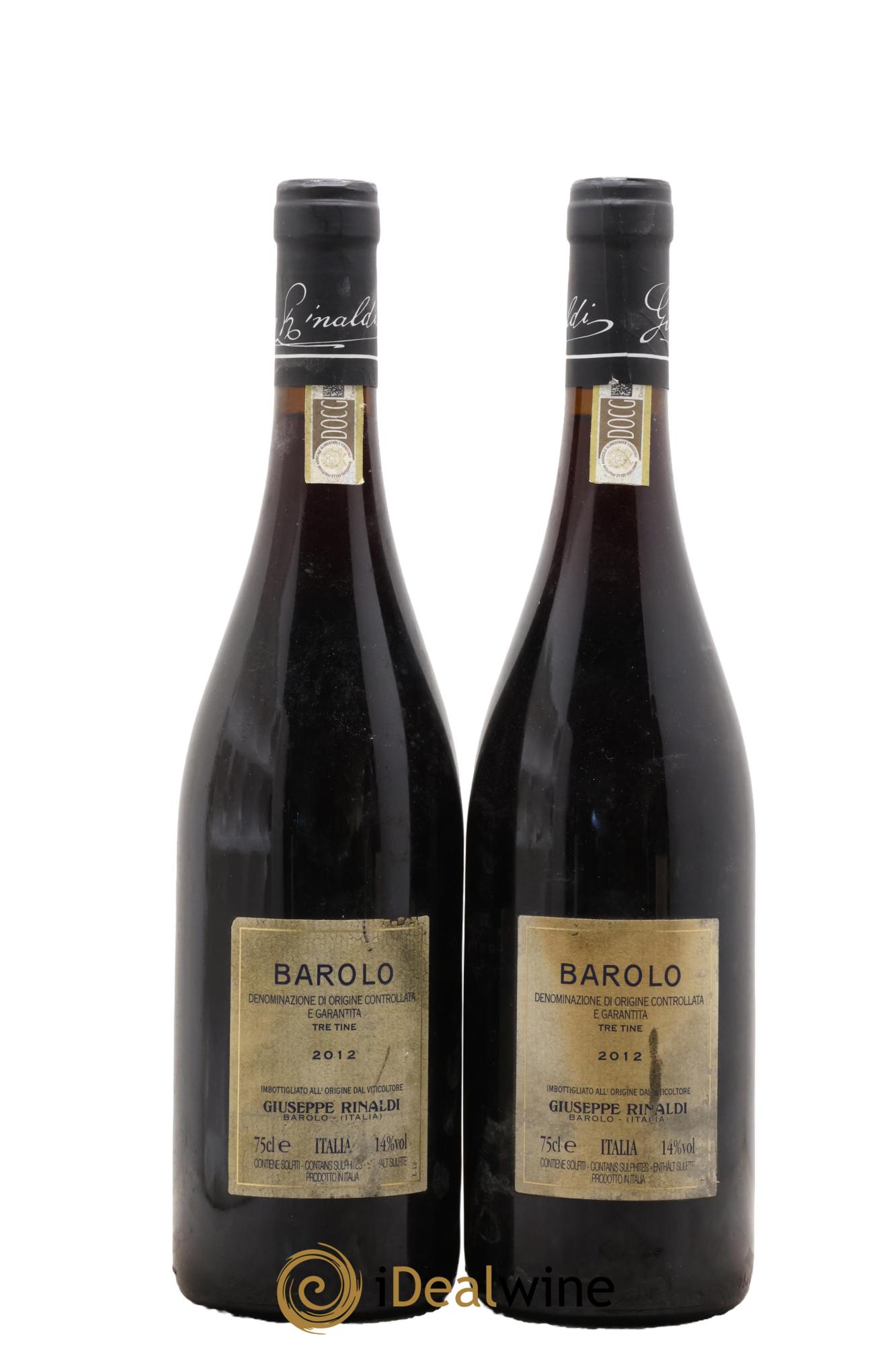 Barolo DOCG Tre Tine Giuseppe Rinaldi 2012 - Lotto di 2 bottiglie - 1