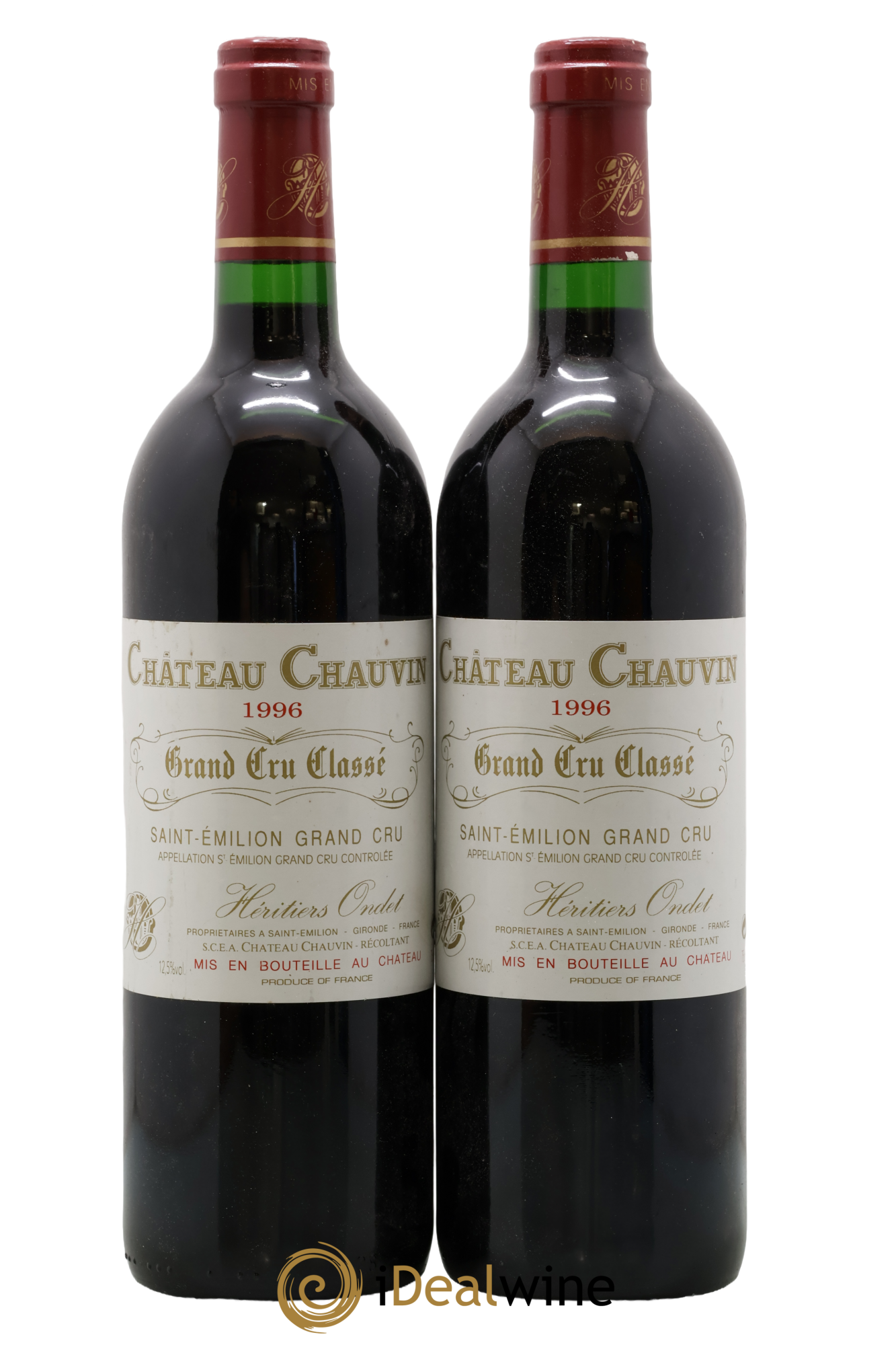 Château Chauvin Grand Cru Classé 1996 - Lot of 2 bottles - 0