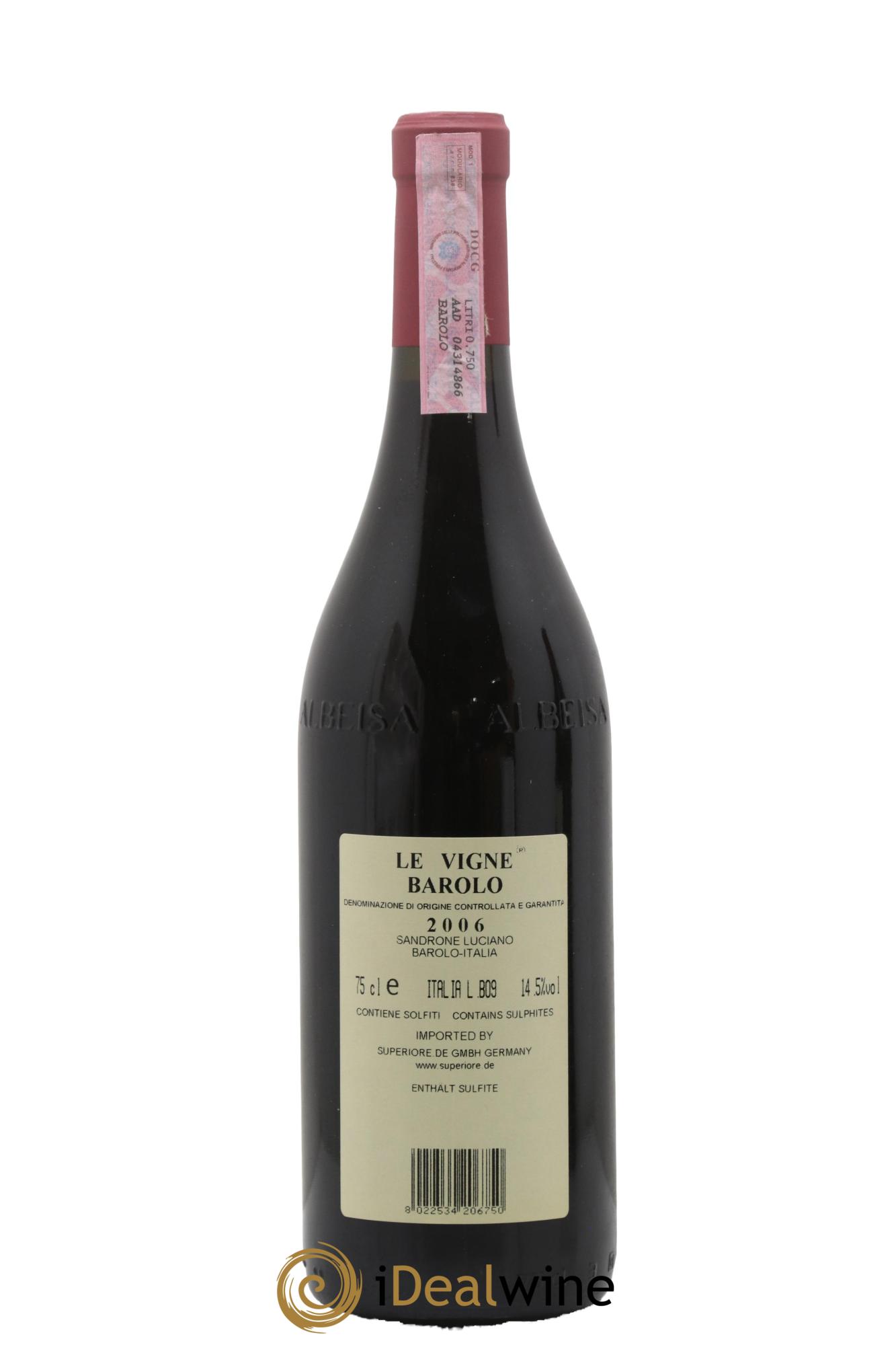 Barolo DOCG Le Vigne Luciano Sandrone 2006 - Lot de 1 bouteille - 1