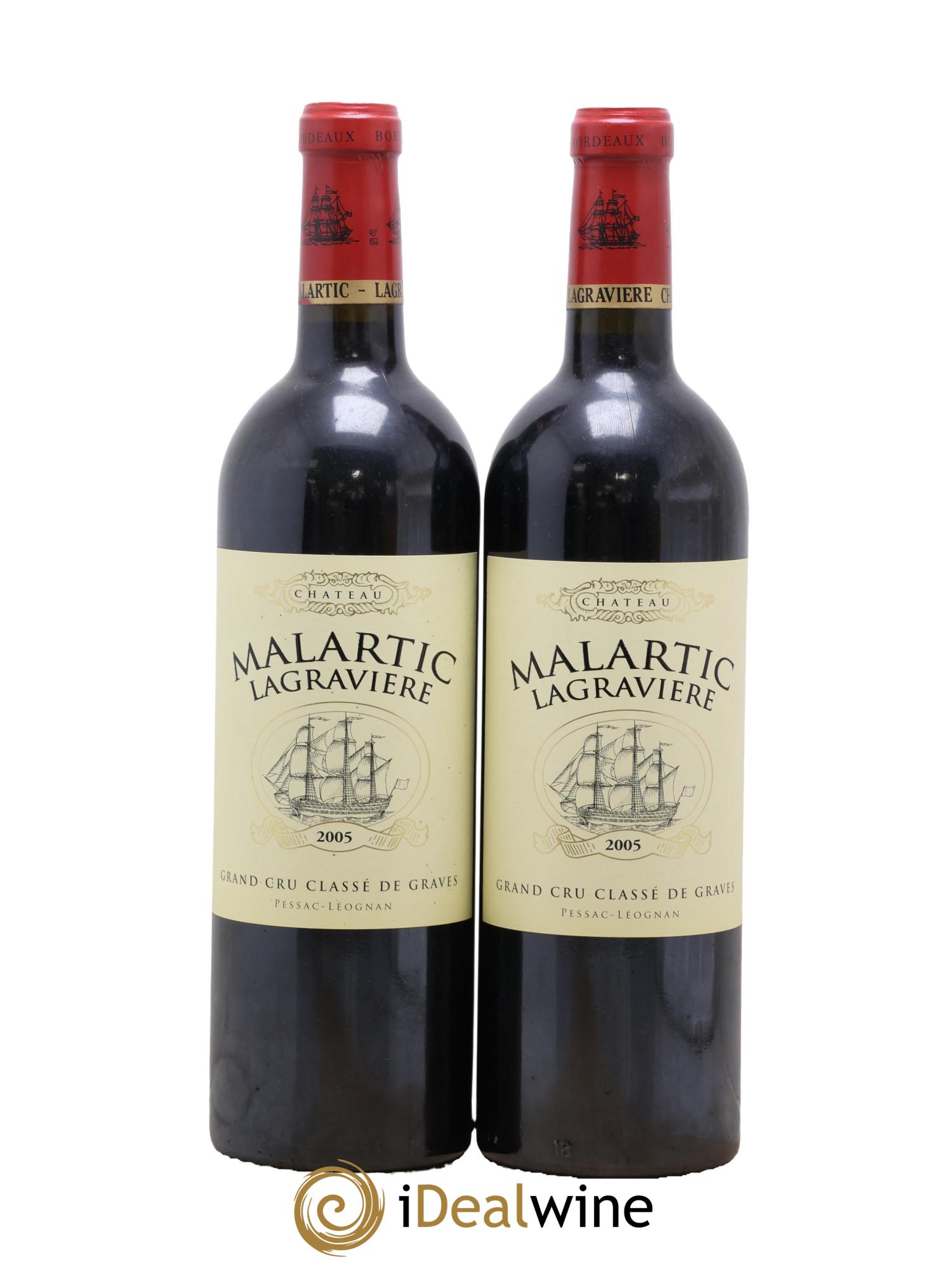 Château Malartic-Lagravière Cru Classé de Graves 2005 - Posten von 2 Flaschen - 0