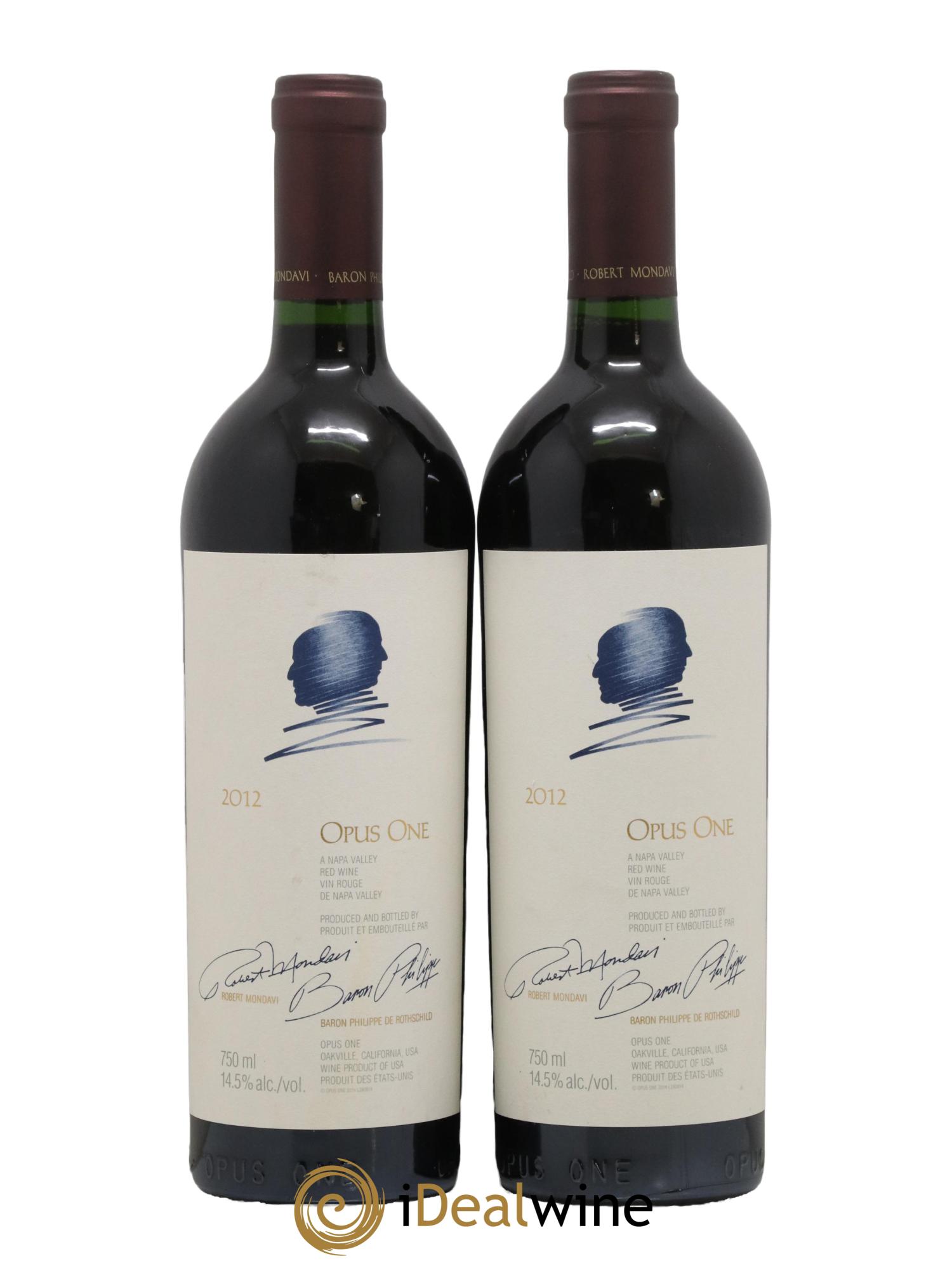 Napa Valley Opus One Robert Mondavi 2012 - Lot de 2 bouteilles - 0