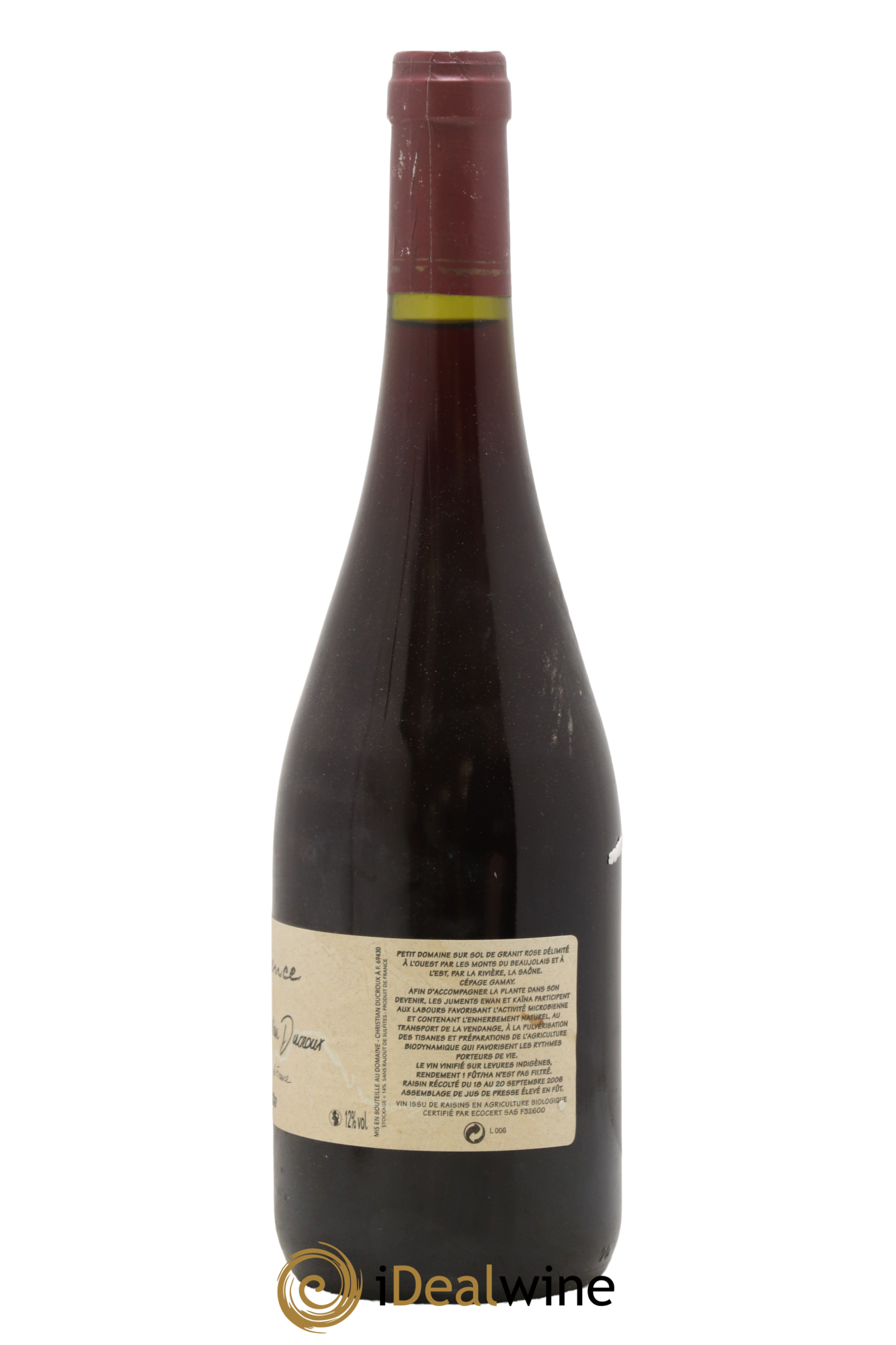 Vin de France Patience Domaine Christian Ducroux 2006 - Lot de 1 bouteille - 1