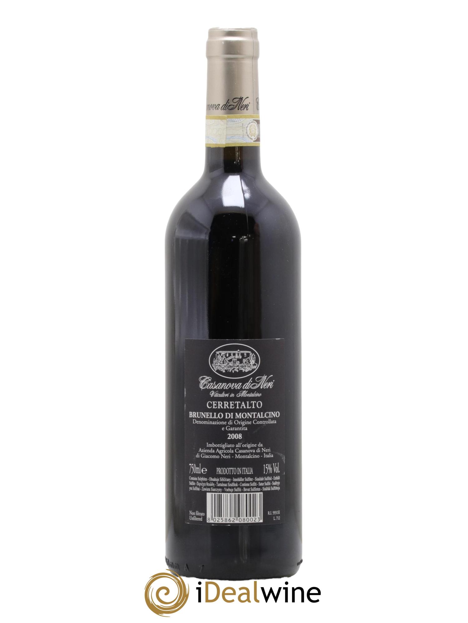 Brunello di Montalcino DOCG Cerretalto Casanova di Neri - Giacomo Neri 2008 - Lot of 1 bottle - 1