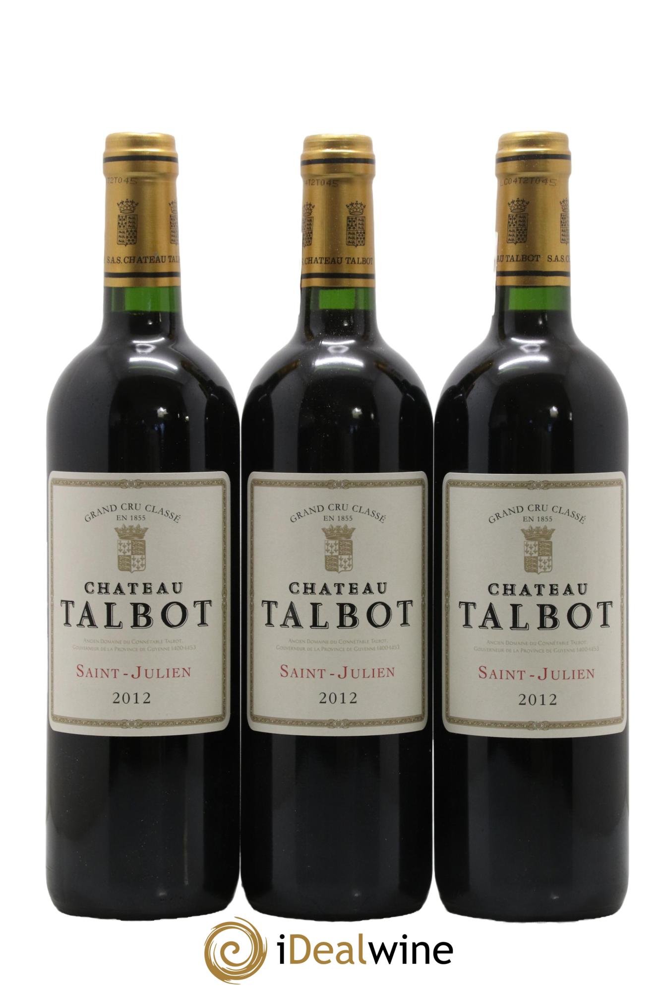 Château Talbot 4ème Grand Cru Classé 2012 - Lot de 12 bouteilles - 4