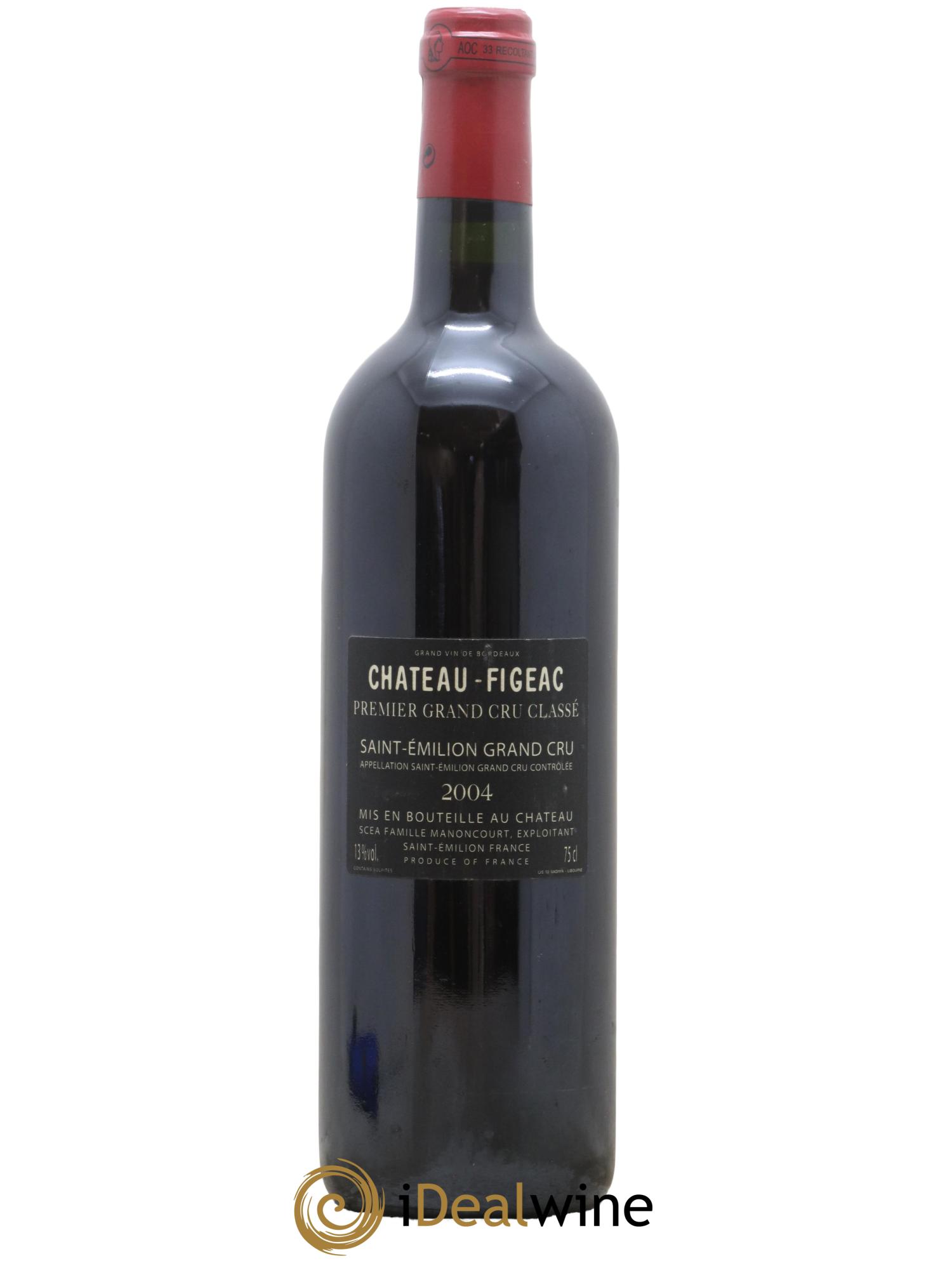 Château Figeac 1er Grand Cru Classé A 2004 - Lotto di 1 bottiglia - 1