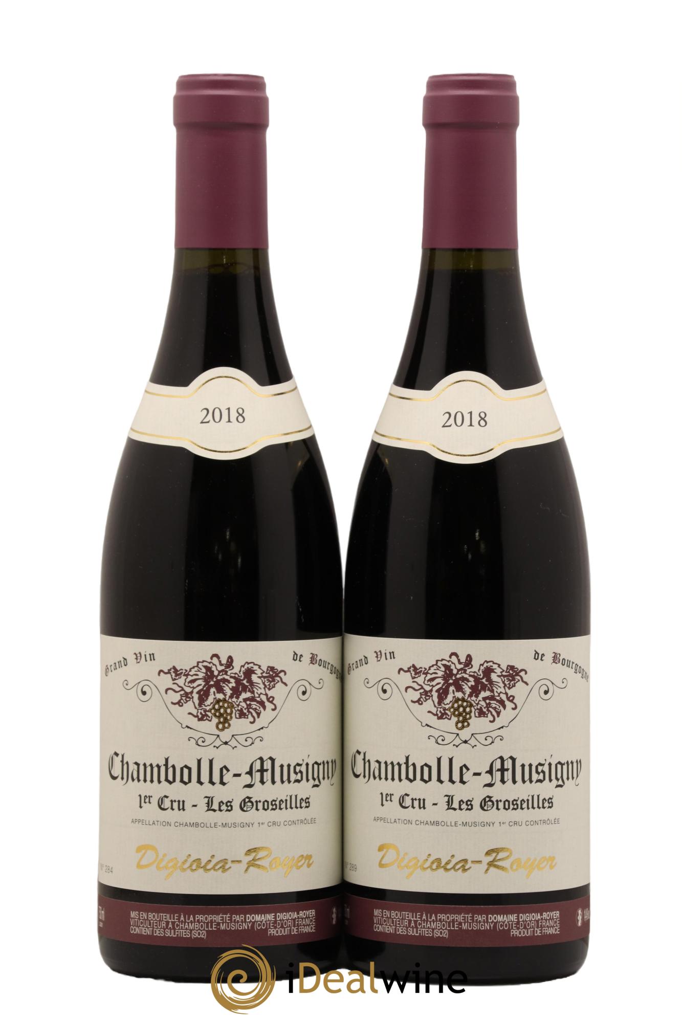Chambolle-Musigny 1er Cru Les Groseilles Domaine Digioia Royer 2018 - Lot de 2 bouteilles - 0