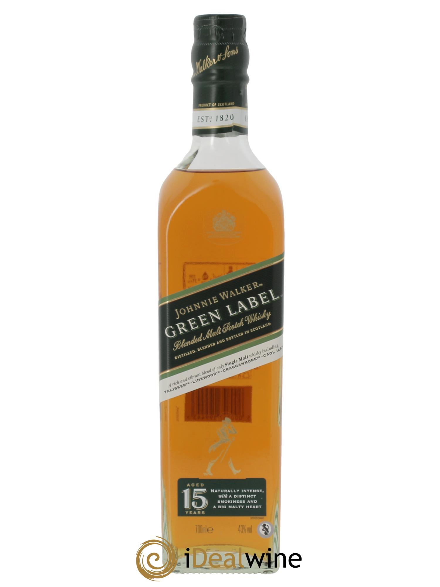 Johnnie Walker 15 years Of. Green Label  - Lotto di 1 bottiglia - 1