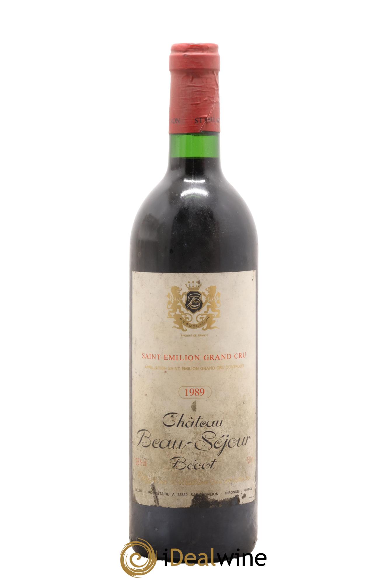 Château Beau-Séjour Bécot 1er Grand Cru Classé B 1989 - Lot de 1 bouteille - 0