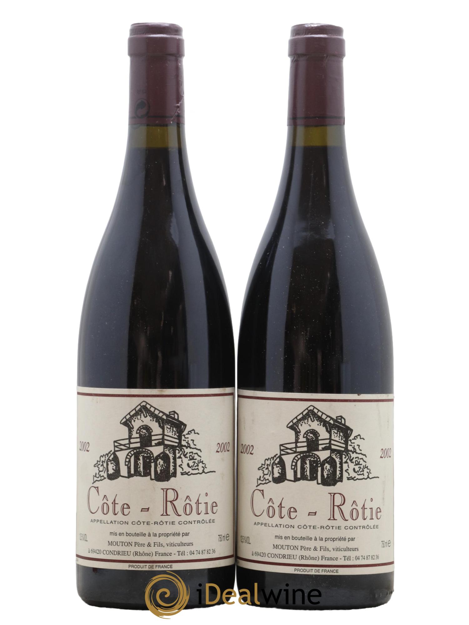Côte-Rôtie Domaine Mouton Pere Et Fils 2002 - Lot de 2 bouteilles - 0
