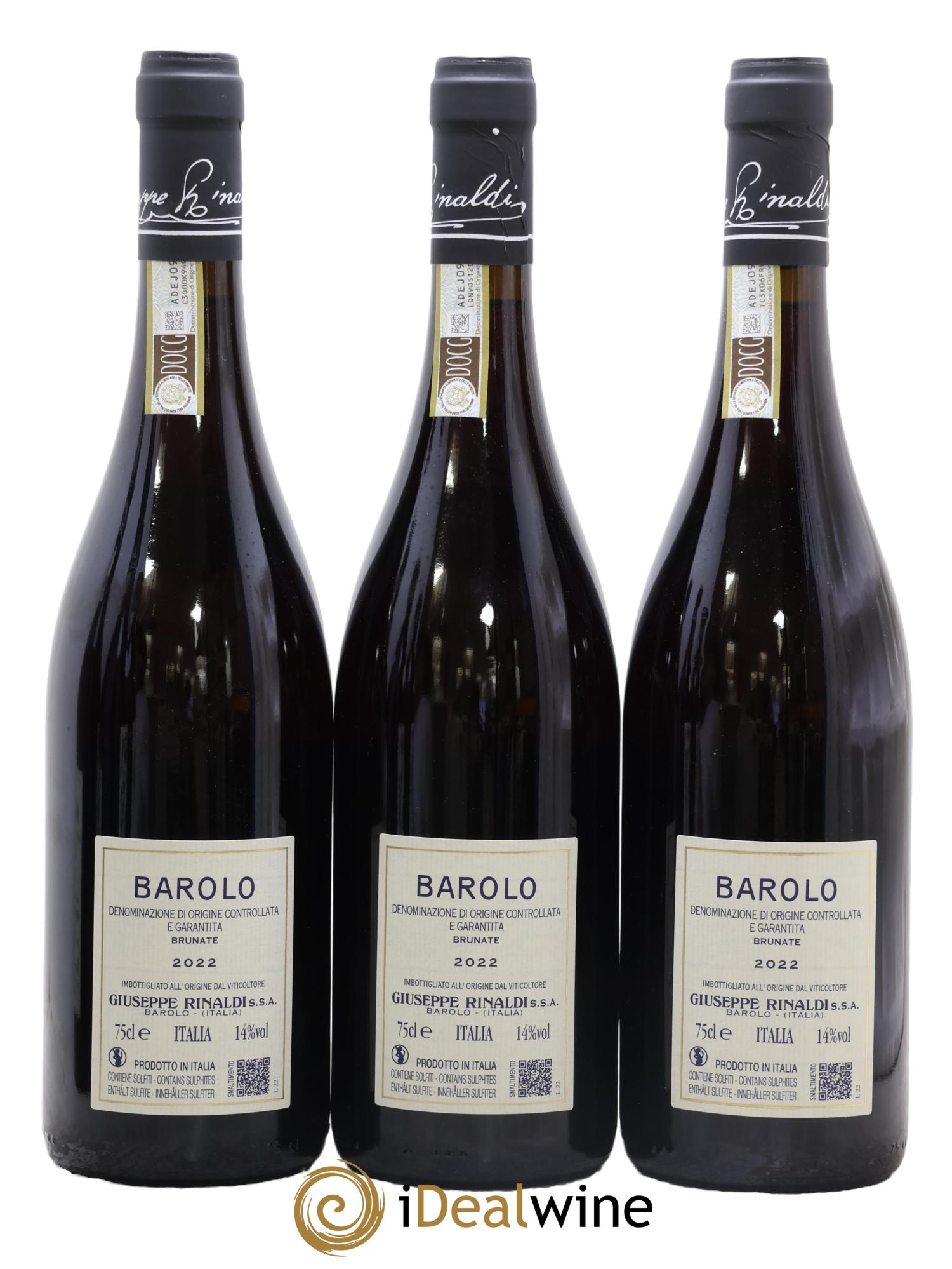 Barolo DOCG Brunate Giuseppe Rinaldi 2022 - Lotto di 3 bottiglie - 1