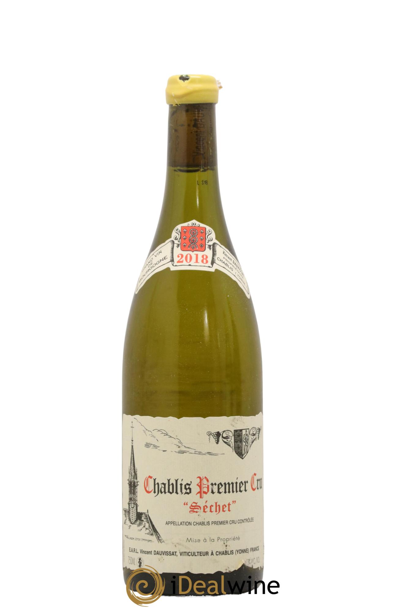 Chablis 1er Cru Séchet Vincent Dauvissat (Domaine) 2018 - Lot de 1 bouteille - 0