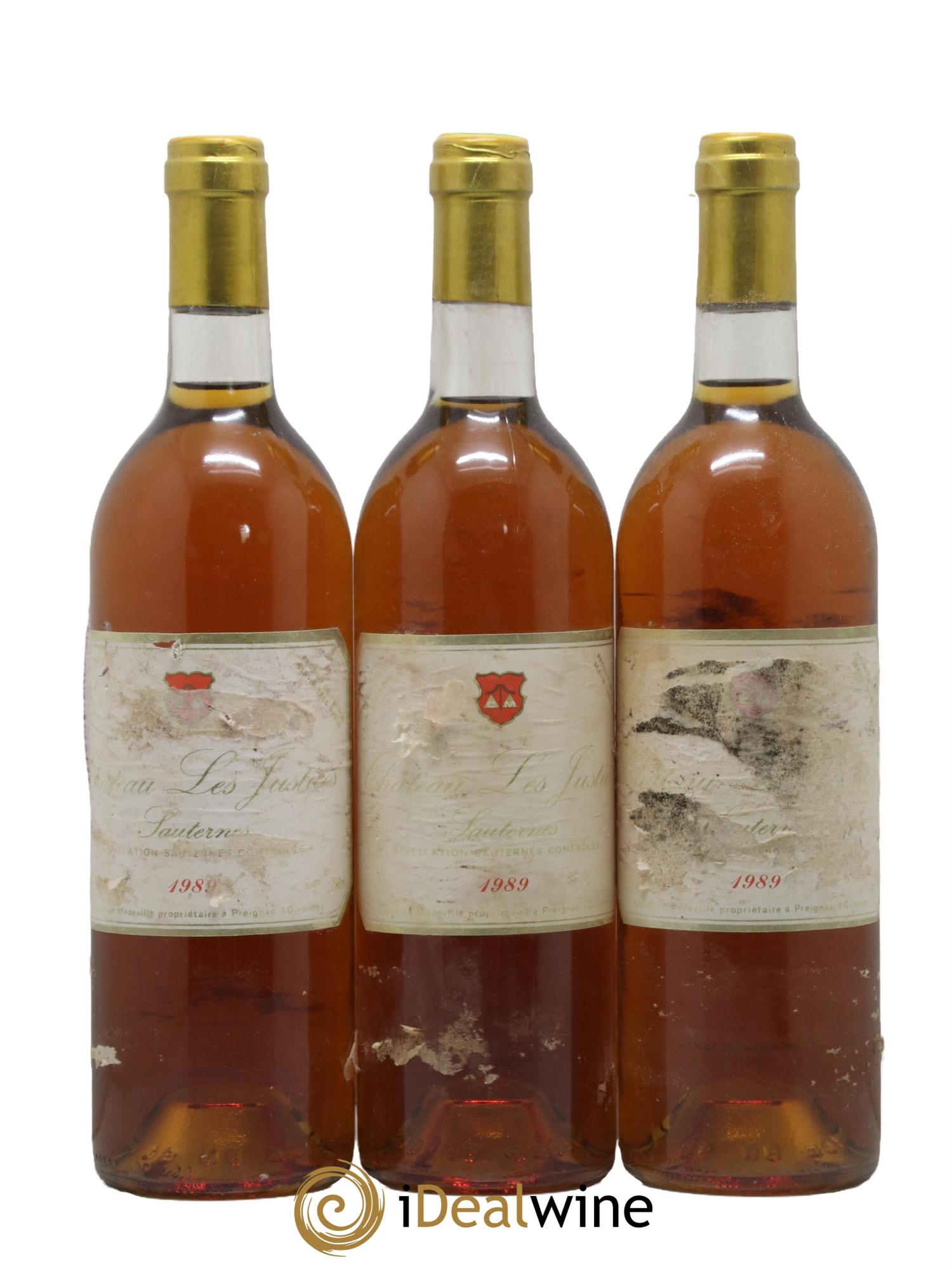 Sauternes Les Justices Domaine Medeville 1989 - Lotto di 12 bottiglie - 4