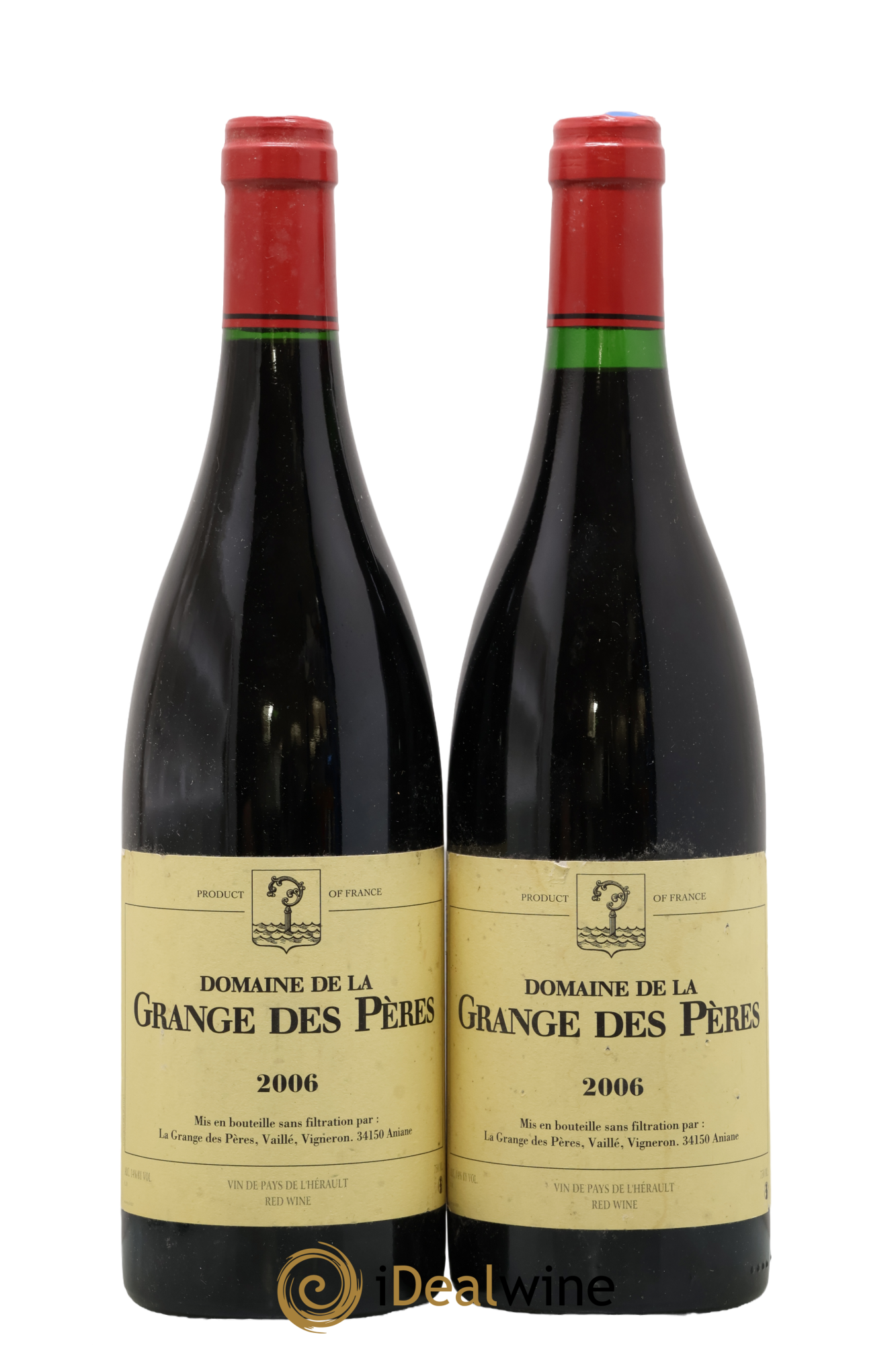Pays d'Hérault Grange des Pères Laurent Vaillé 2006 - Lotto di 2 bottiglie - 0