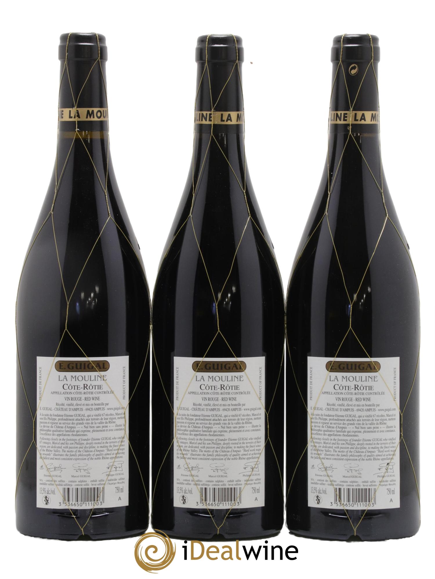 Côte-Rôtie La Mouline Guigal 2016 - Lot of 3 bottles - 2