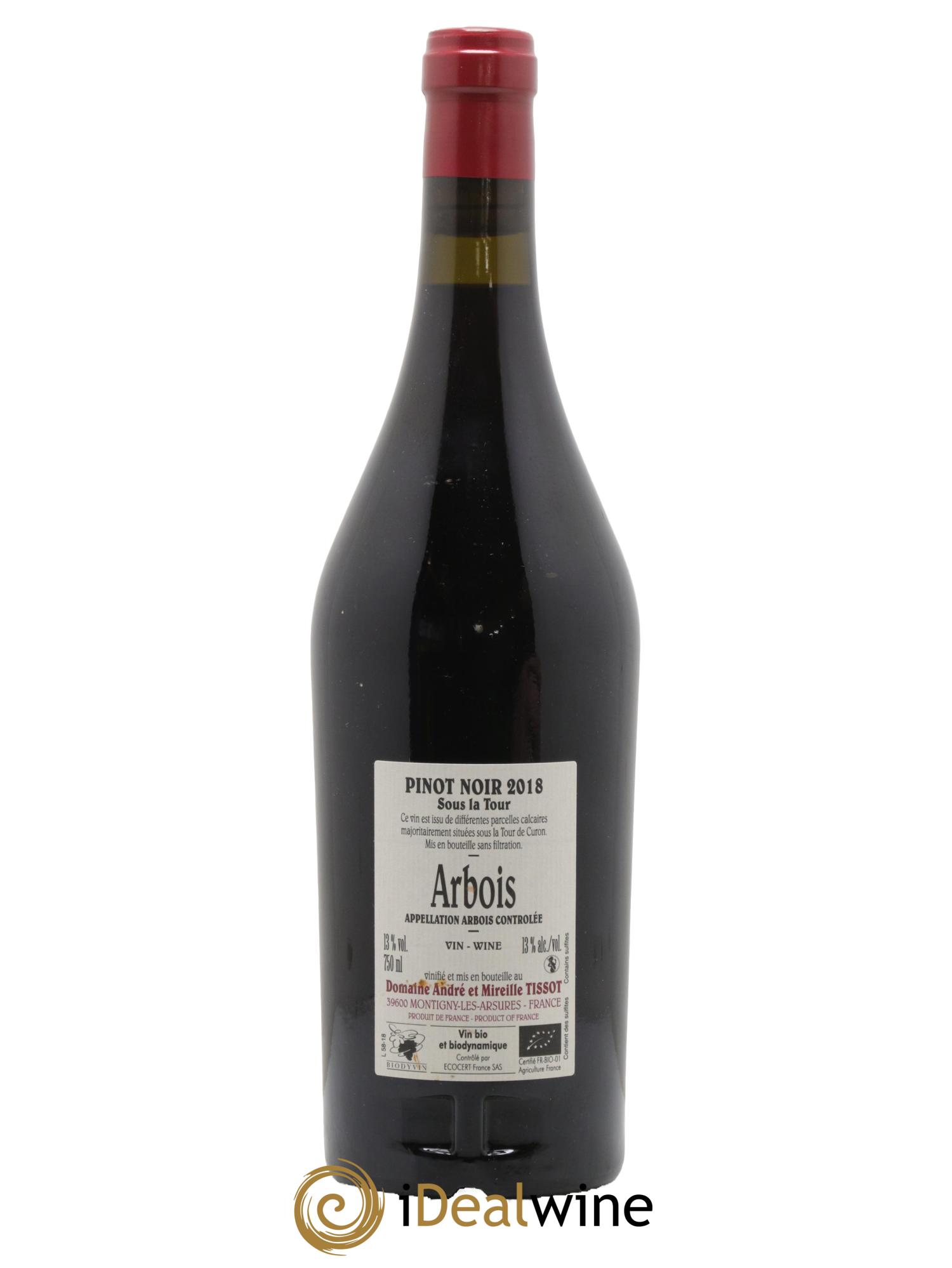 Arbois Sous la Tour Pinot Noir Bénédicte et Stéphane Tissot 2018 - Lot of 1 bottle - 1
