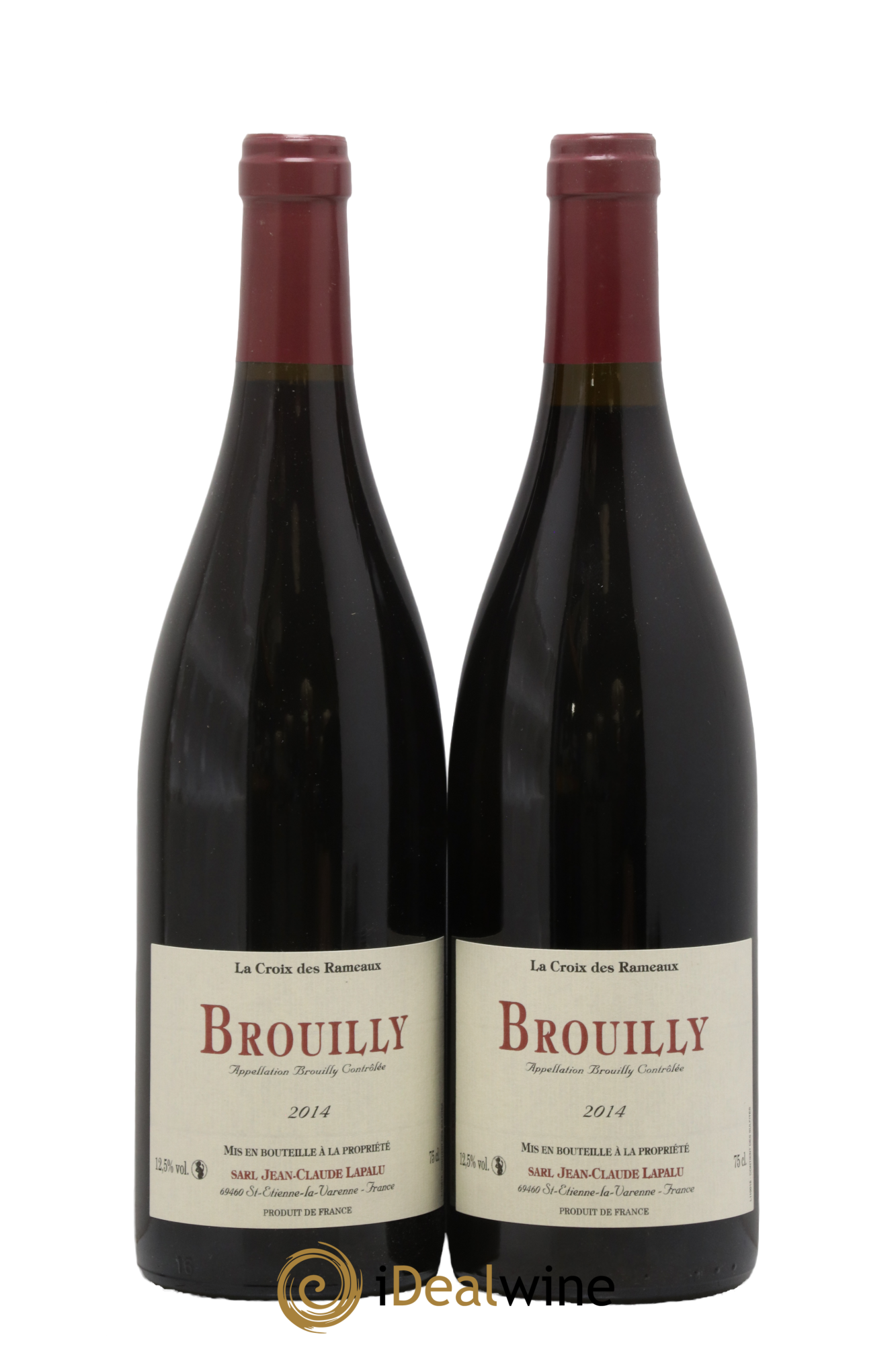 Brouilly La Croix des Rameaux Jean-Claude Lapalu 2014 - Lot of 2 bottles - 0