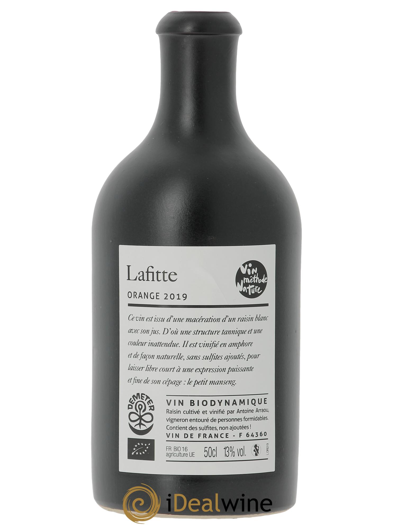 Vin de France Orange Château Lafitte 2019 - Posten von 1 Demi-Flasche - 1