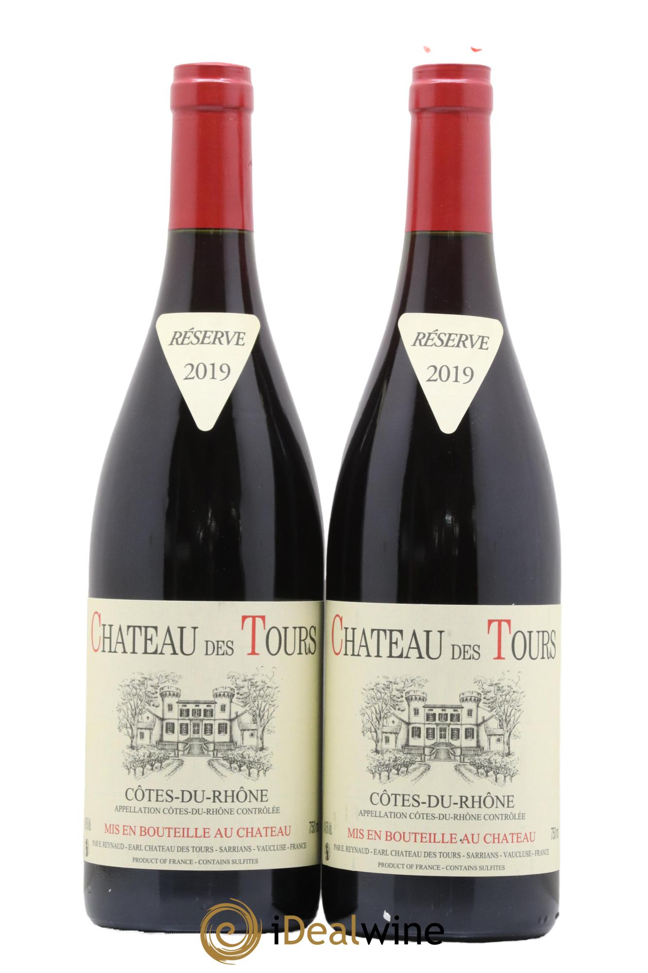 Côtes-du-Rhône Château des Tours Emmanuel Reynaud 2019 - Lot de 2 bouteilles - 0