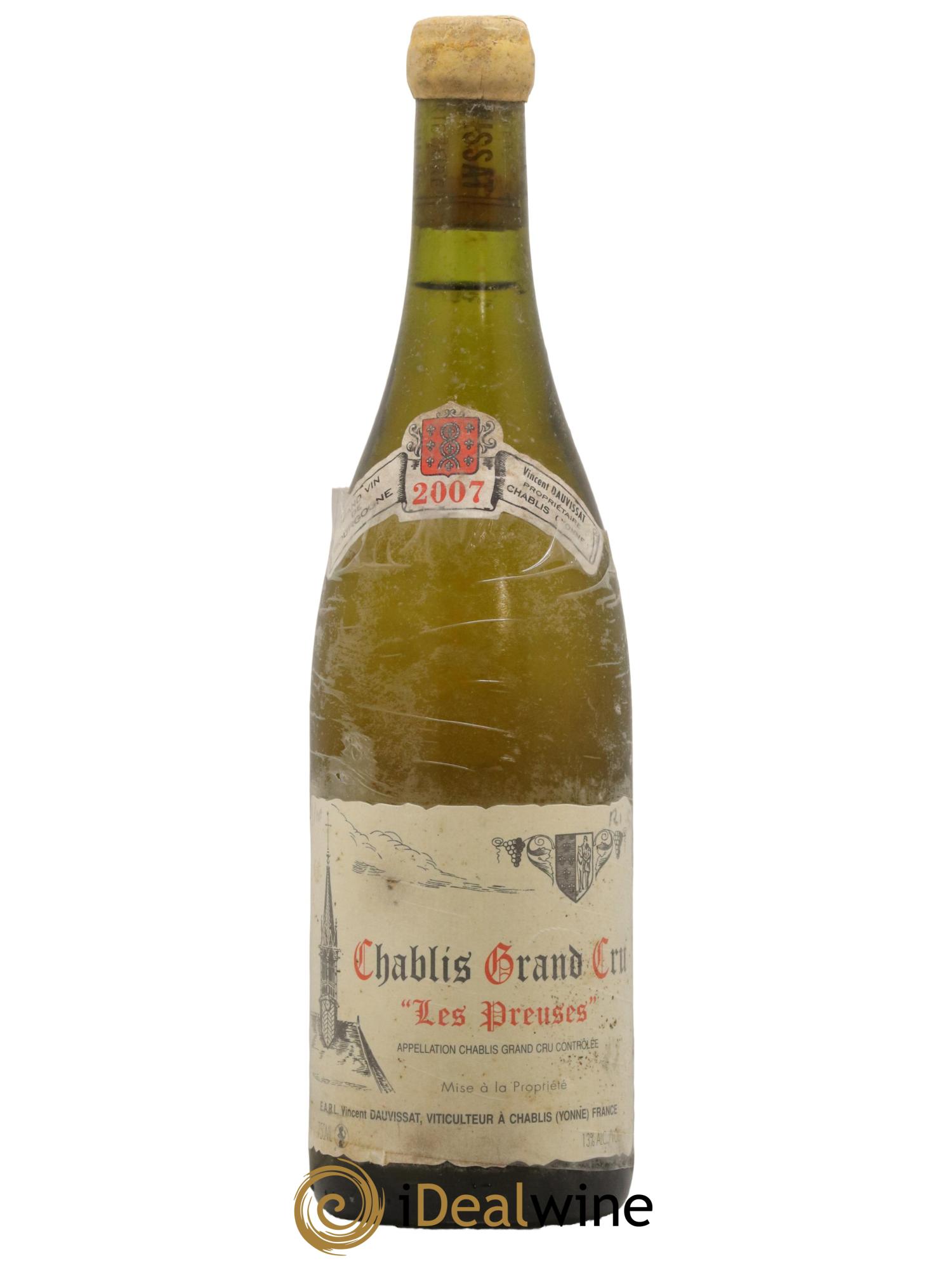 Chablis Grand Cru Les Preuses Vincent Dauvissat (Domaine) 2007 - Lot de 1 bouteille - 0