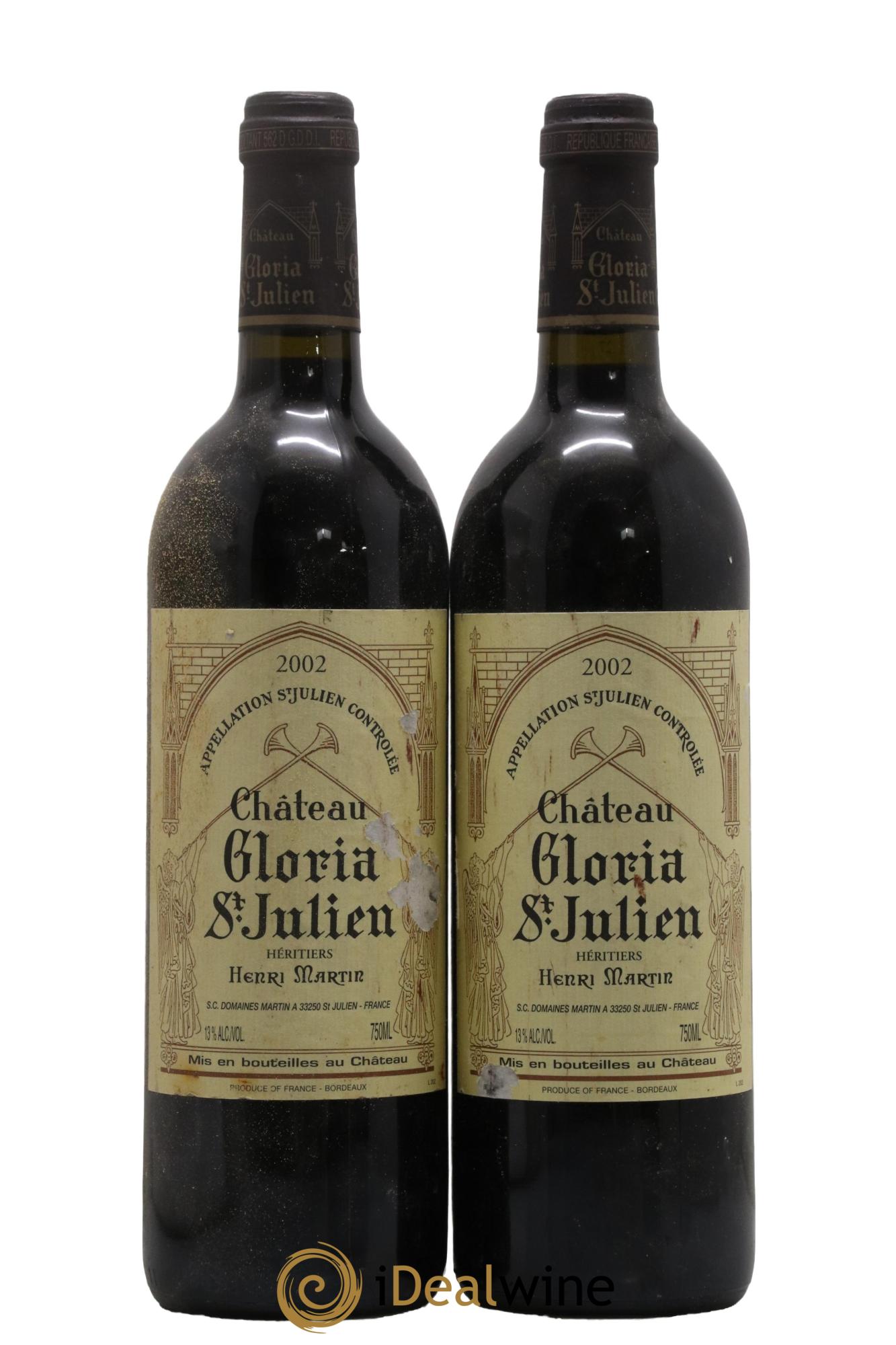 Château Gloria 2002 - Lot de 2 bouteilles - 0