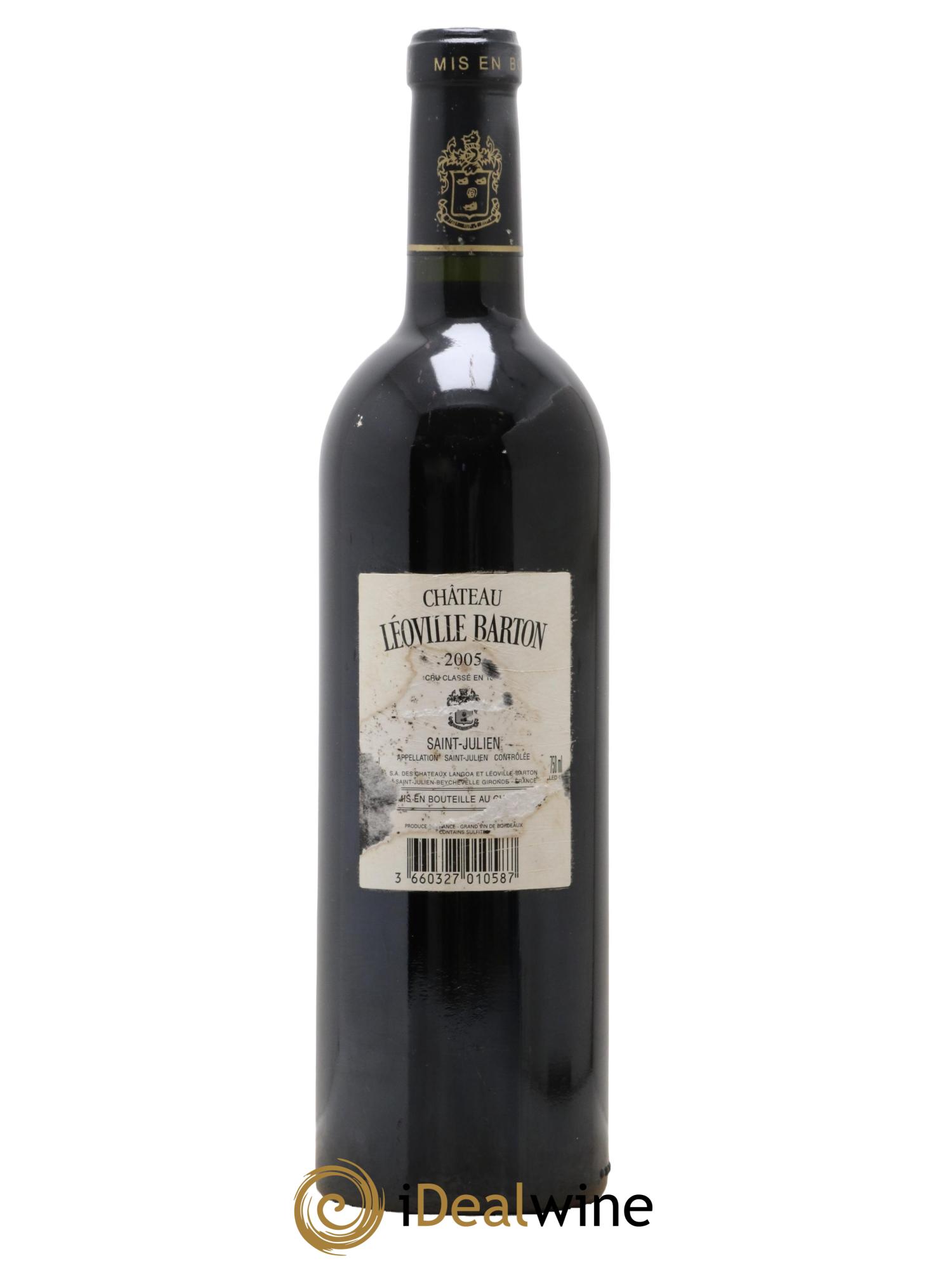 Château Léoville Barton 2ème Grand Cru Classé  2005 - Posten von 1 Flasche - 1