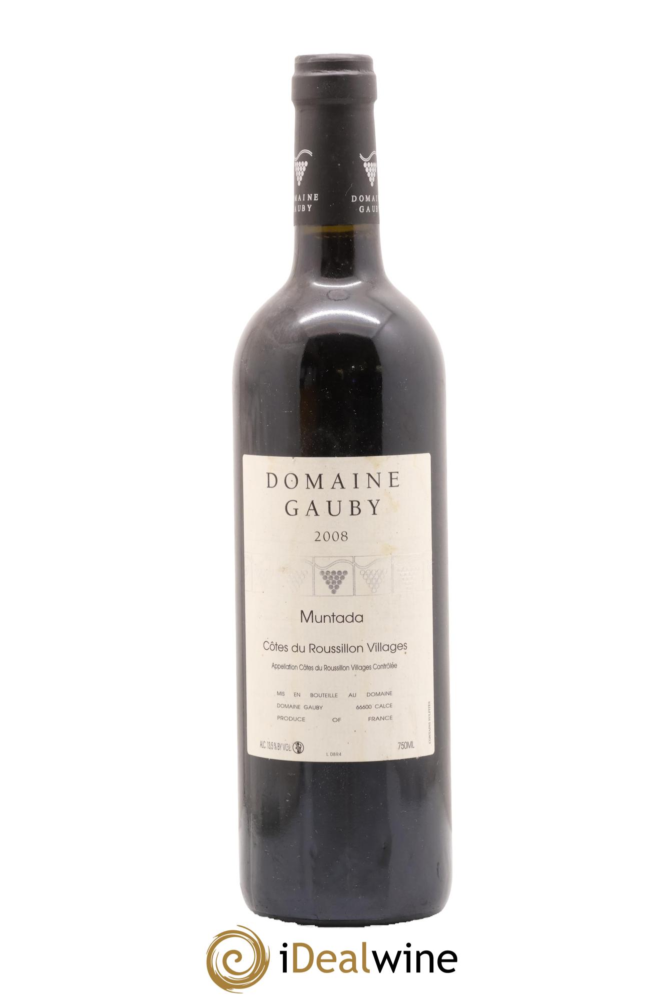 Côtes Catalanes (anciennement Côtes du Roussillon Villages) La Muntada Gauby (Domaine) 2008 - Posten von 1 Flasche - 0